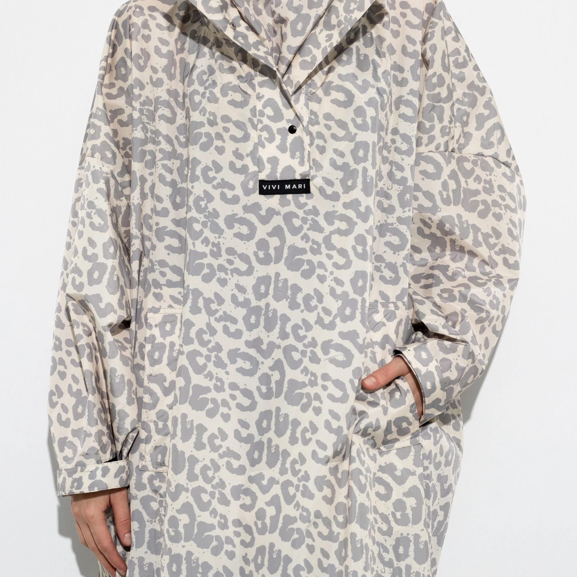 Raincoat leo splashes grey/sand - Image 5