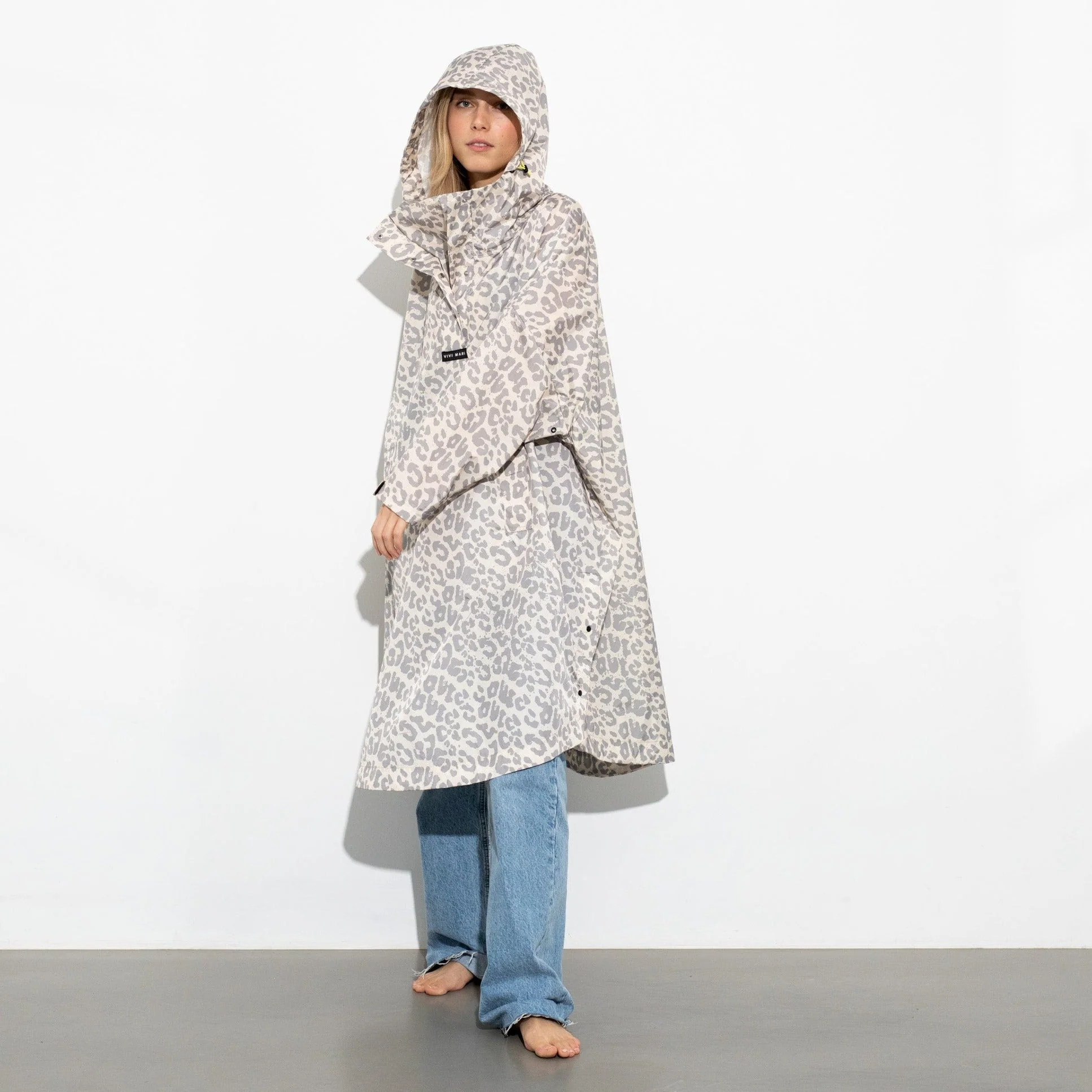 Raincoat leo splashes grey/sand - Image 6