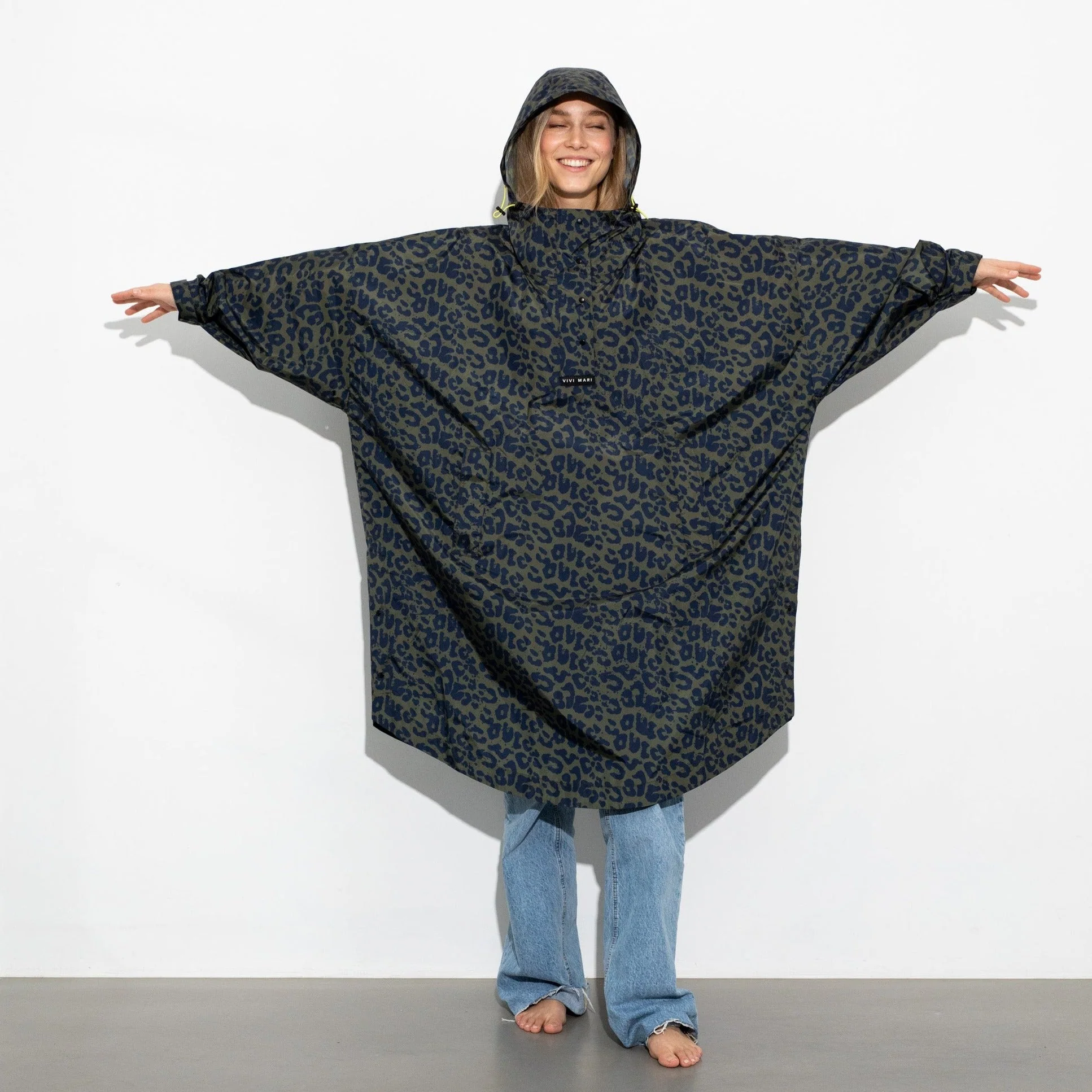 Raincoat leo splashes navy/olive - Image 13