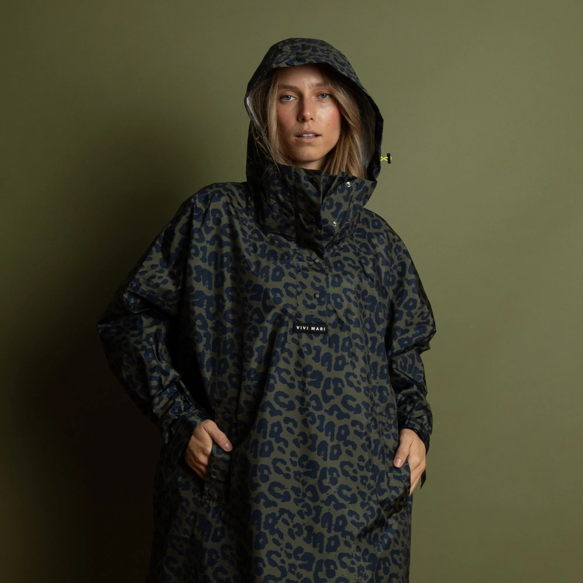 Raincoat leo splashes navy/olive - Image 17