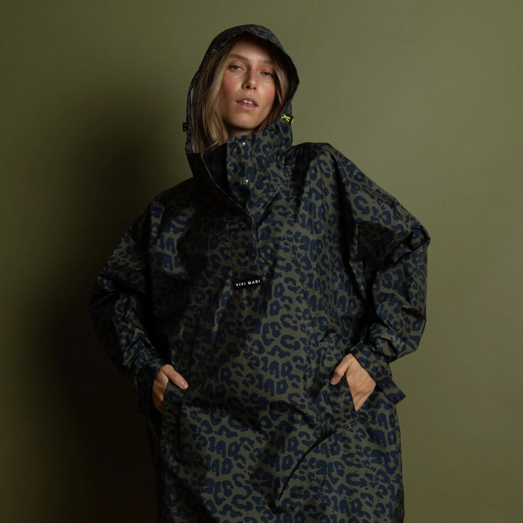 Raincoat leo splashes navy/olive - Image 20