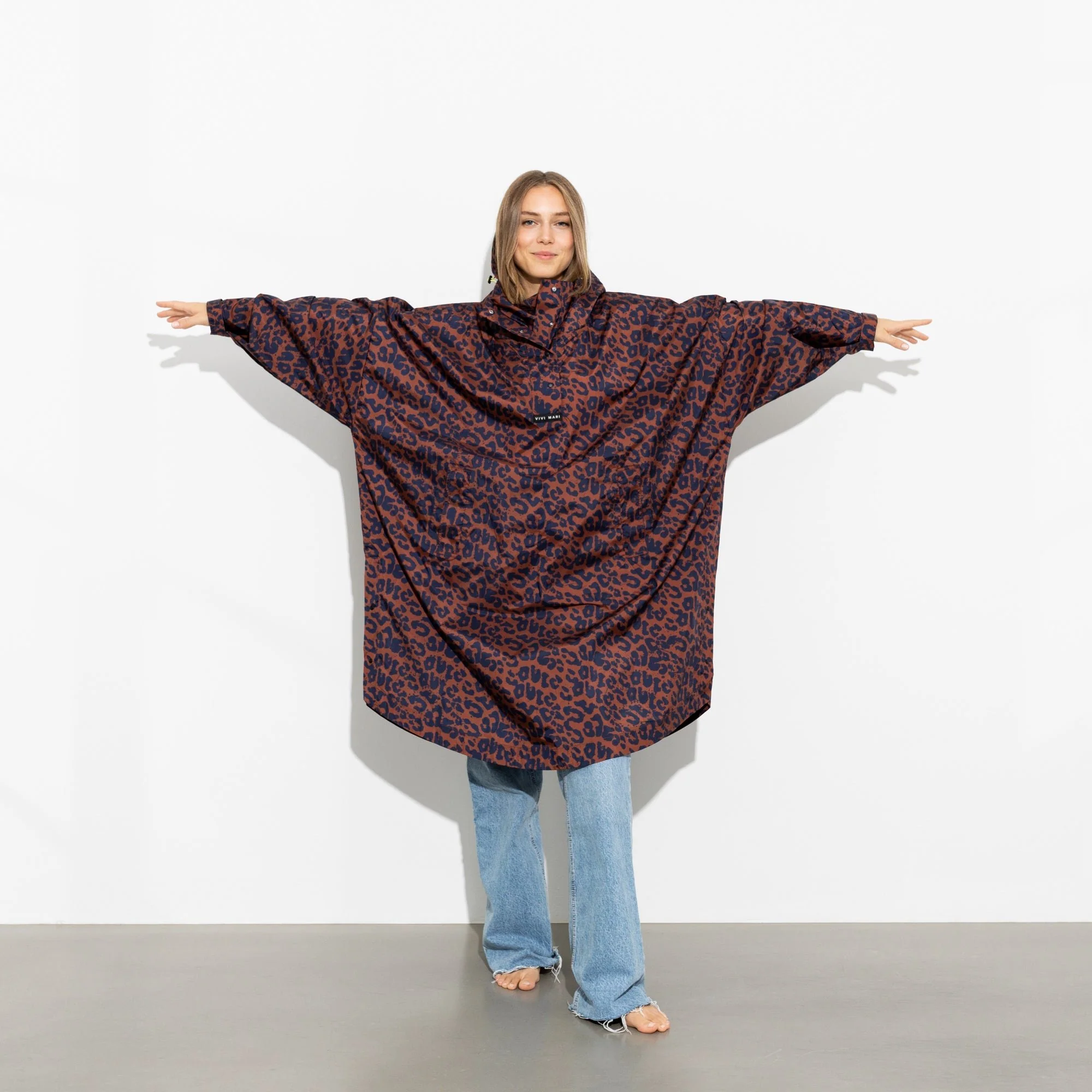 Raincoat leo splashes navy/rust - Image 20