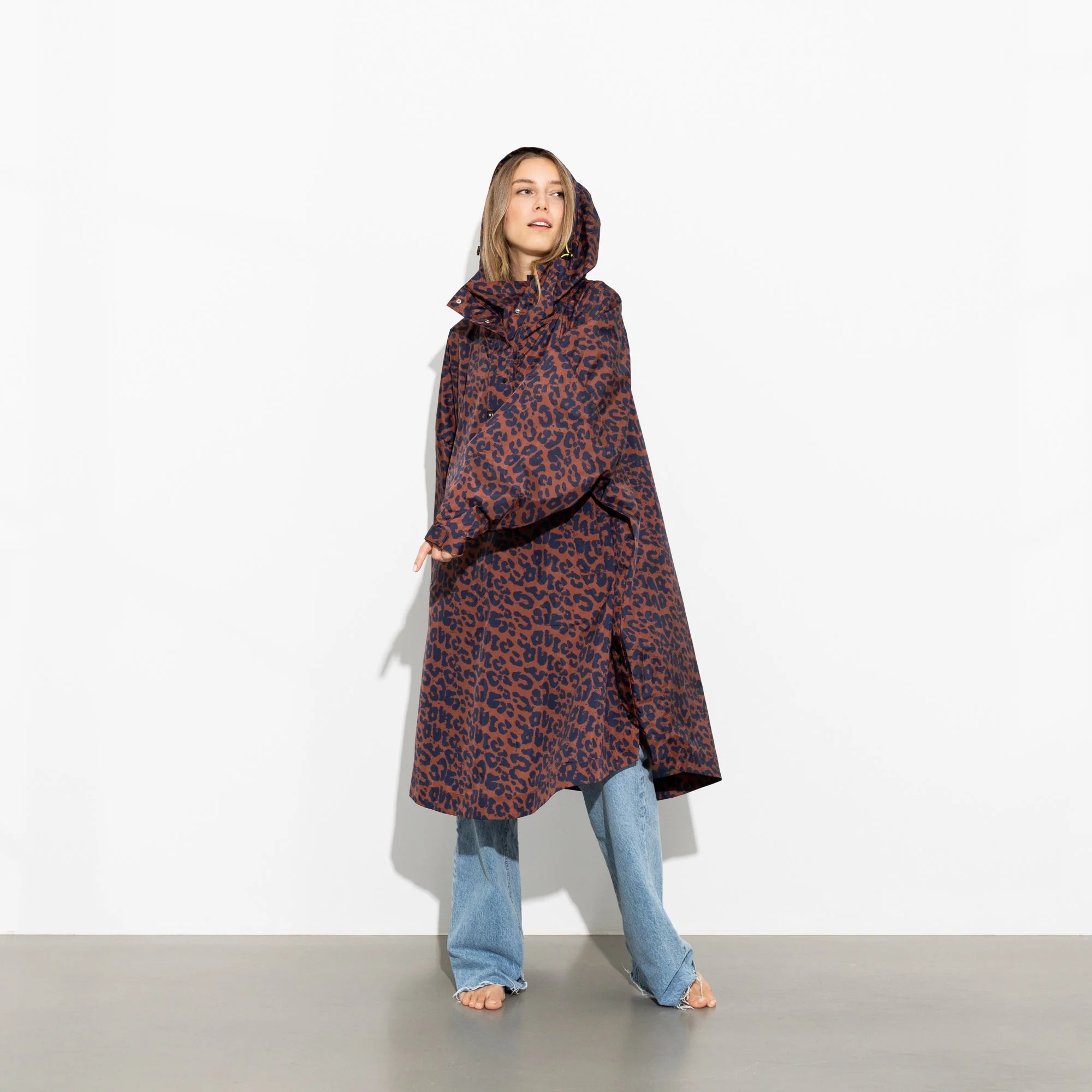 Raincoat leo splashes navy/rust - Image 3