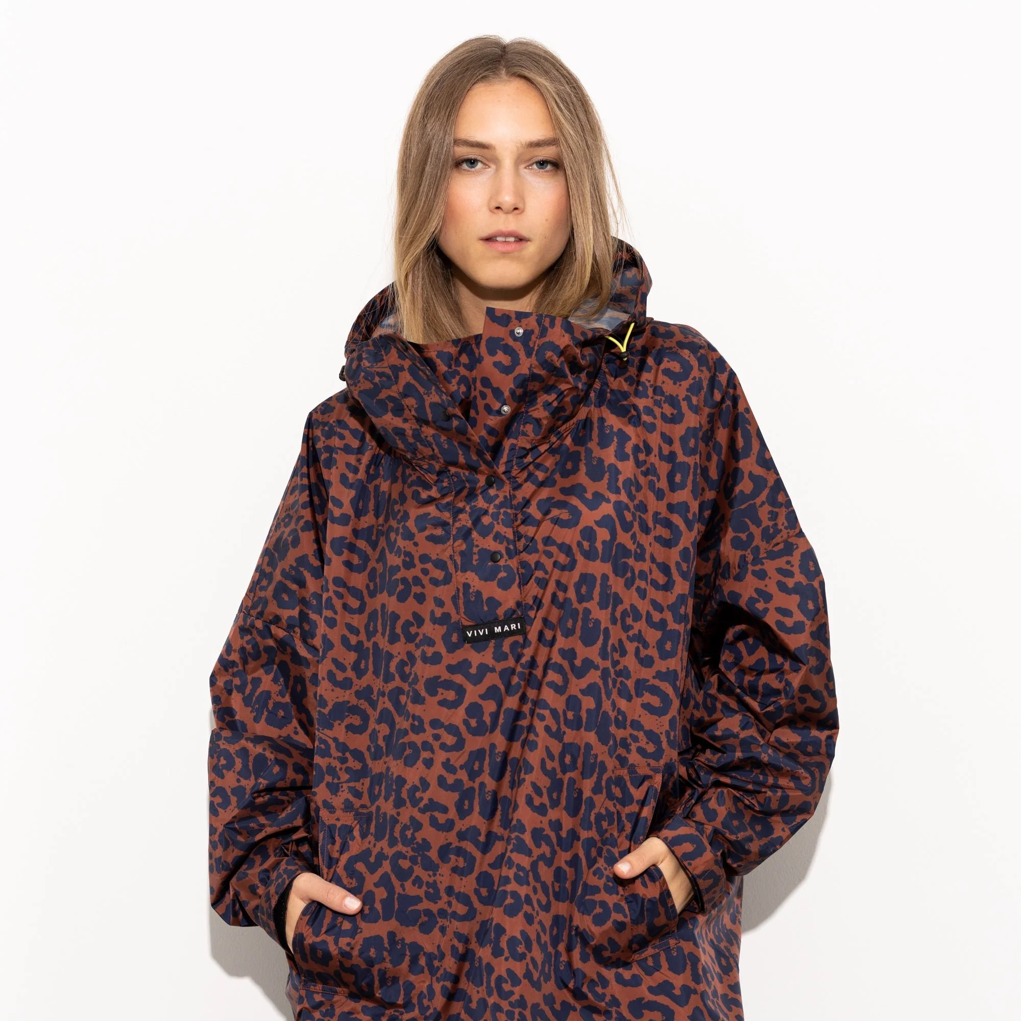 Raincoat leo splashes navy/rust - Image 4