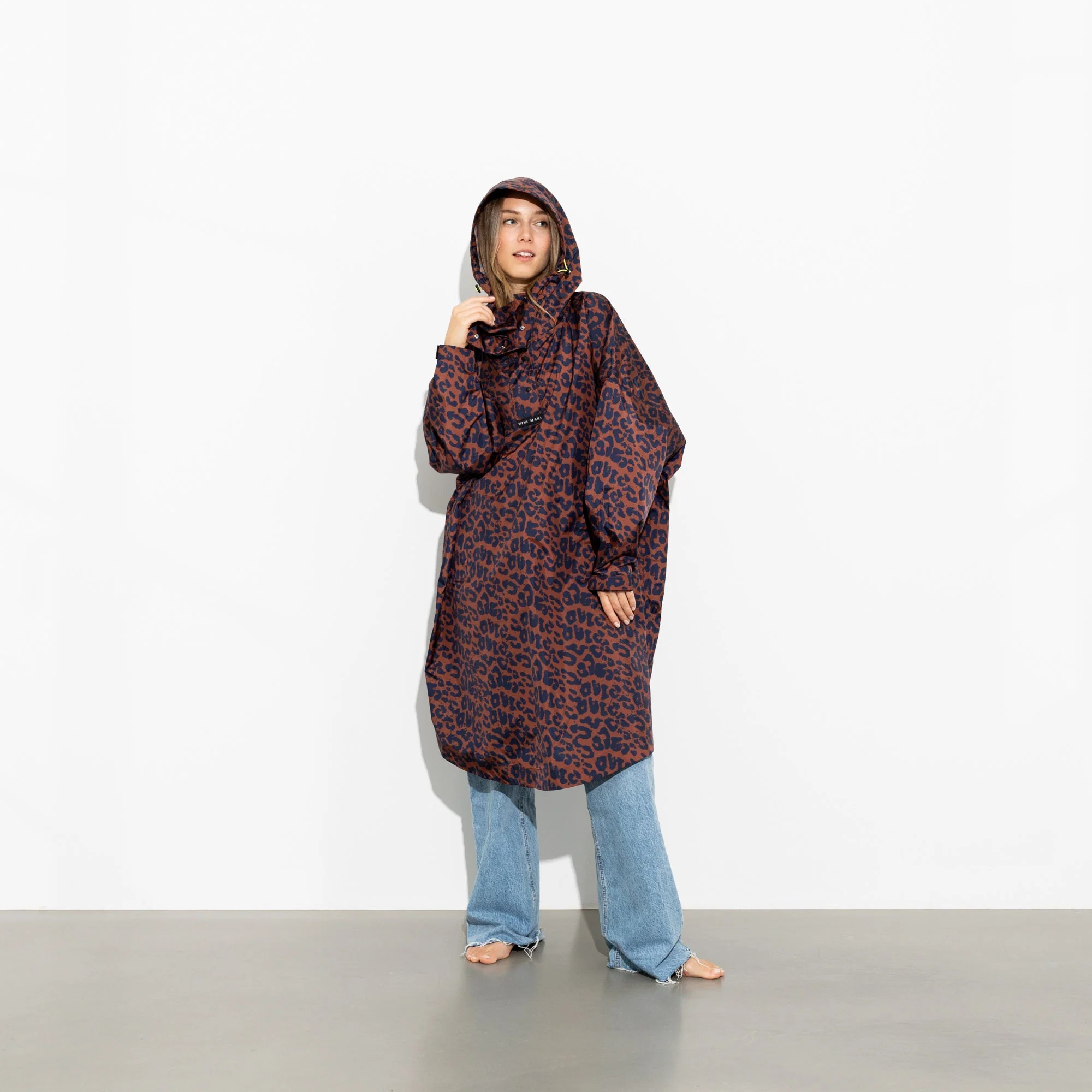 Raincoat leo splashes navy/rust - Image 8