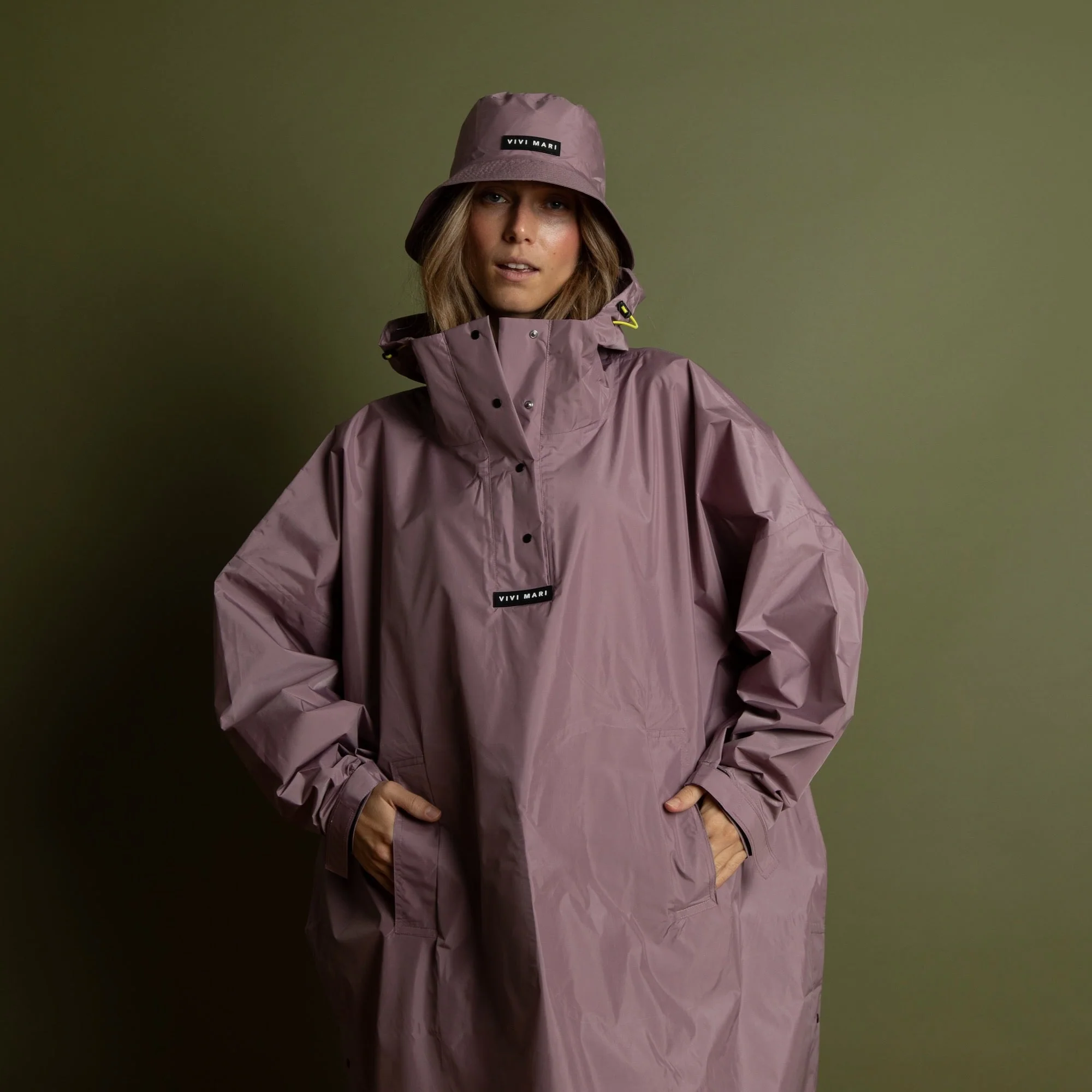 Raincoat solid ash plum - Image 11