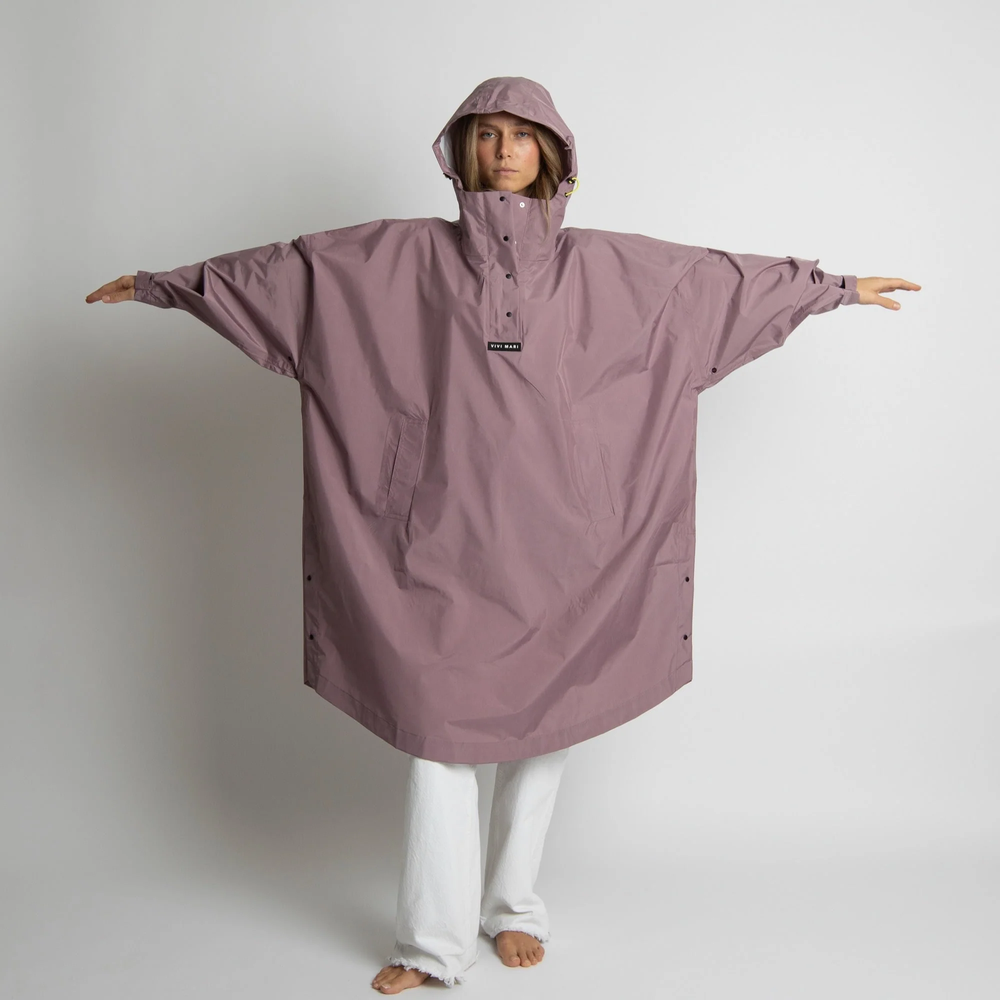 Raincoat solid ash plum - Image 17