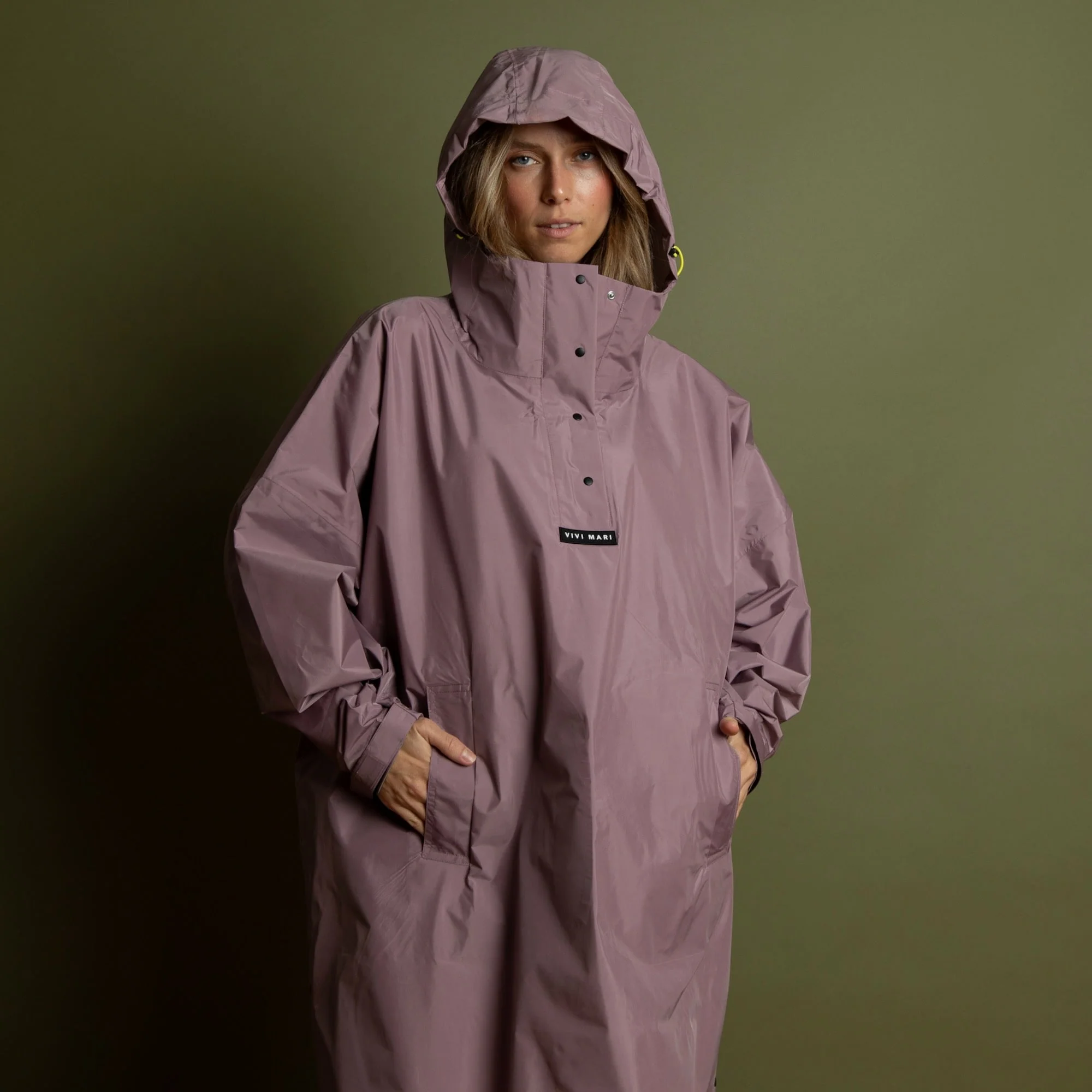 Raincoat solid ash plum - Image 5