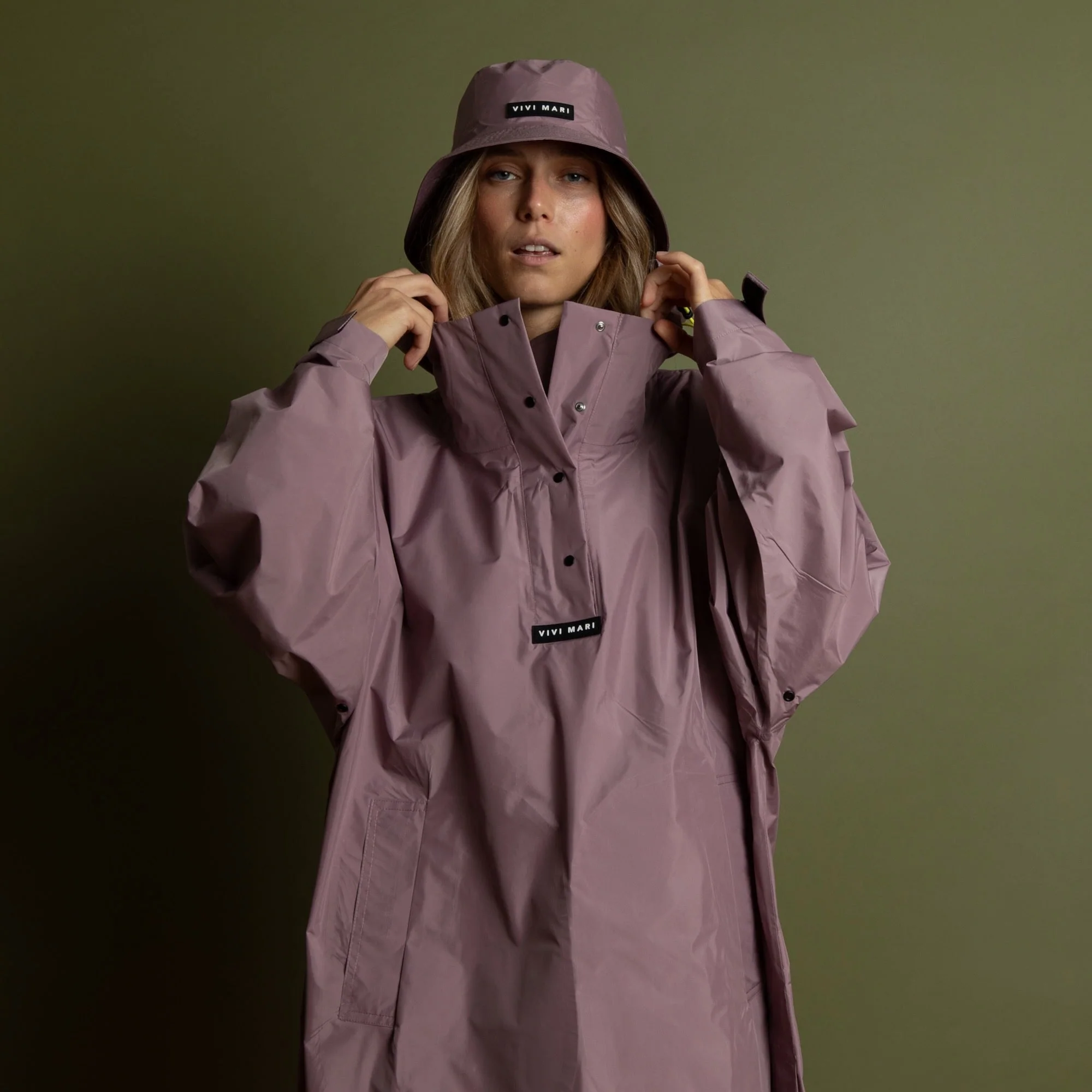 Raincoat solid ash plum - Image 8