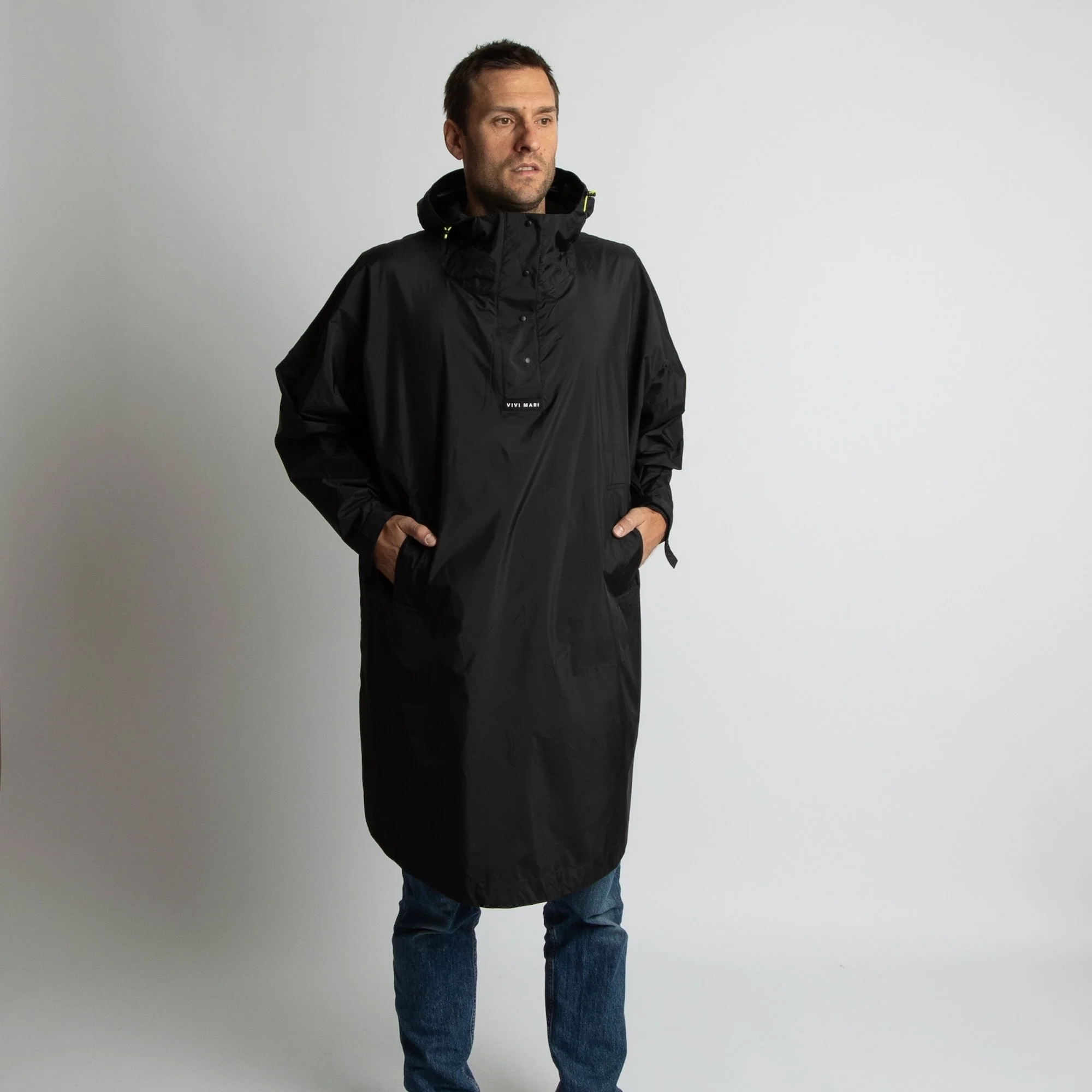 Raincoat solid black - Image 11