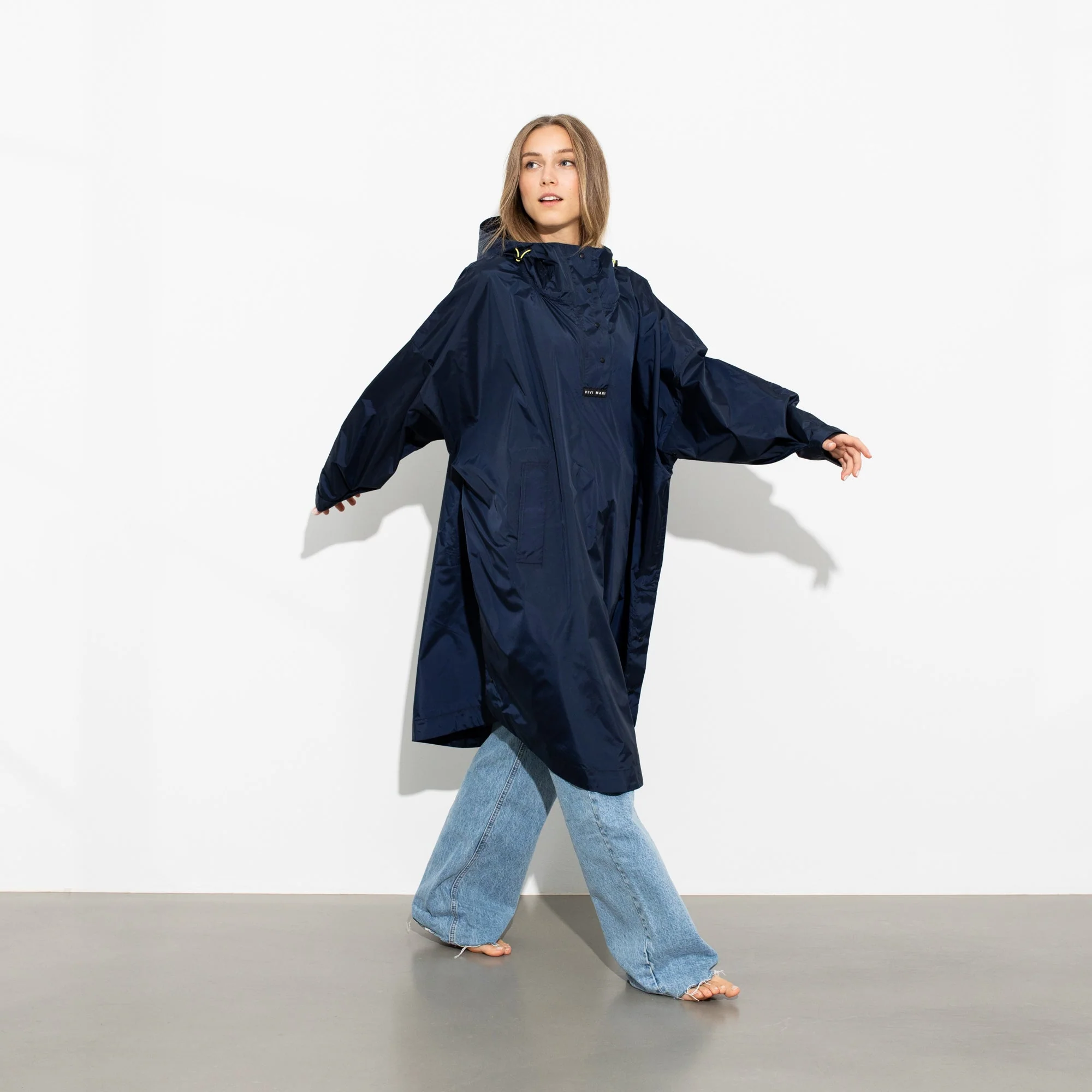 Raincoat solid navy - Image 3