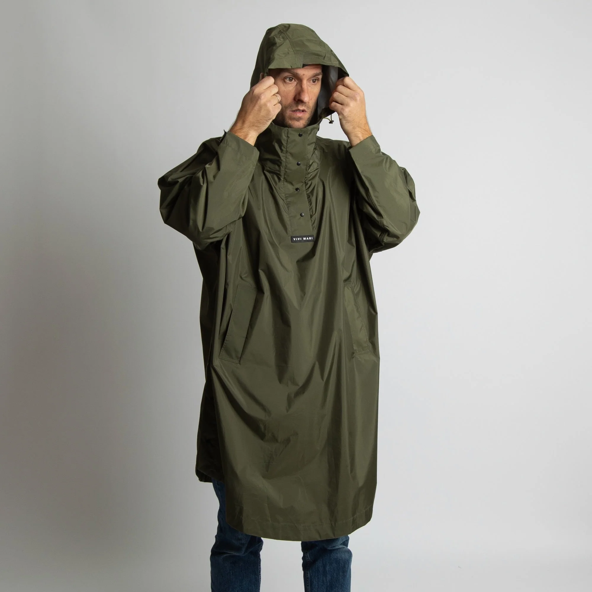 Raincoat solid olive - Image 12