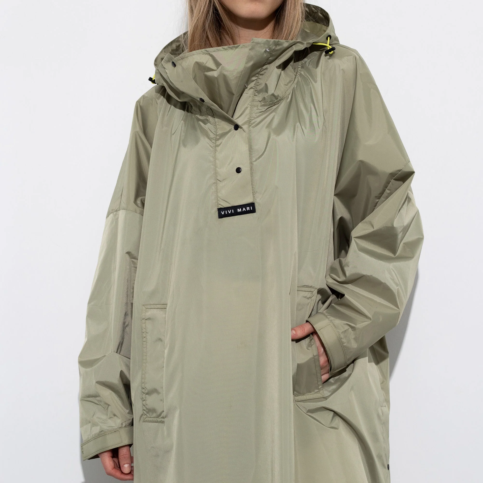 Raincoat solid pale olive - Image 11