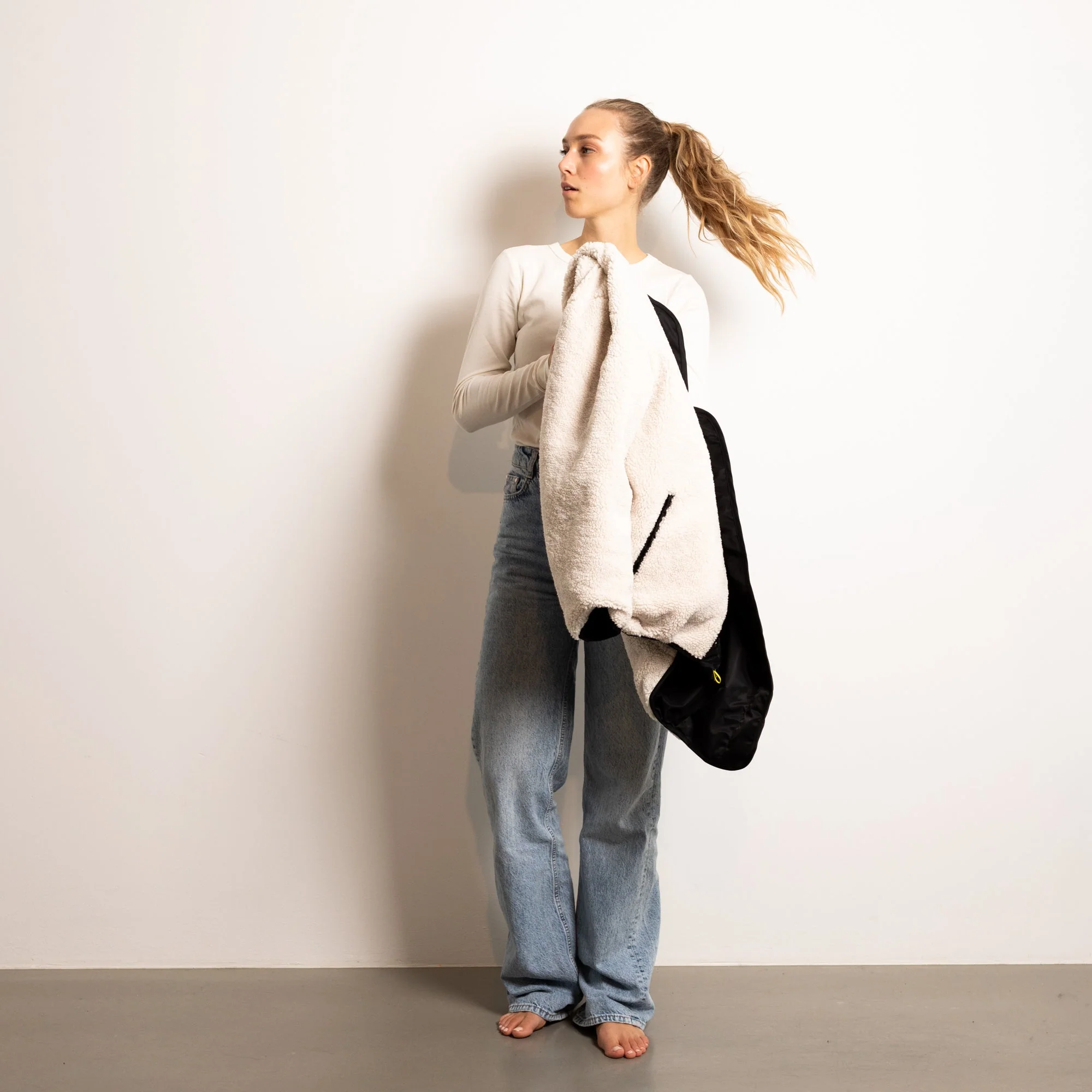 Reversible Bomber Jacket - black/sand - Image 10