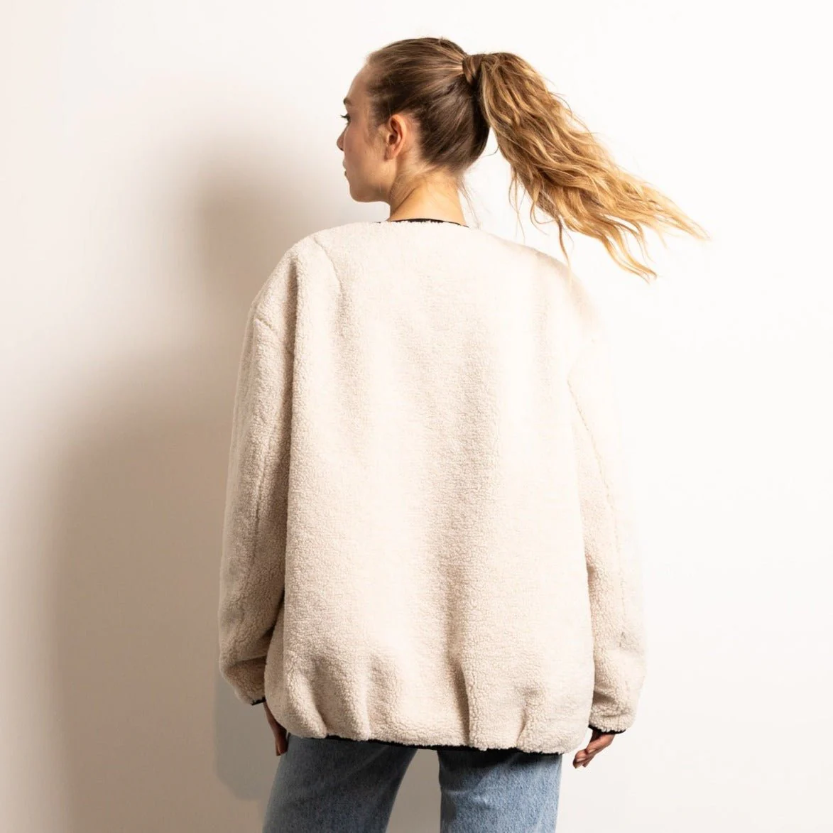 Reversible Bomber Jacket - black/sand - Image 12