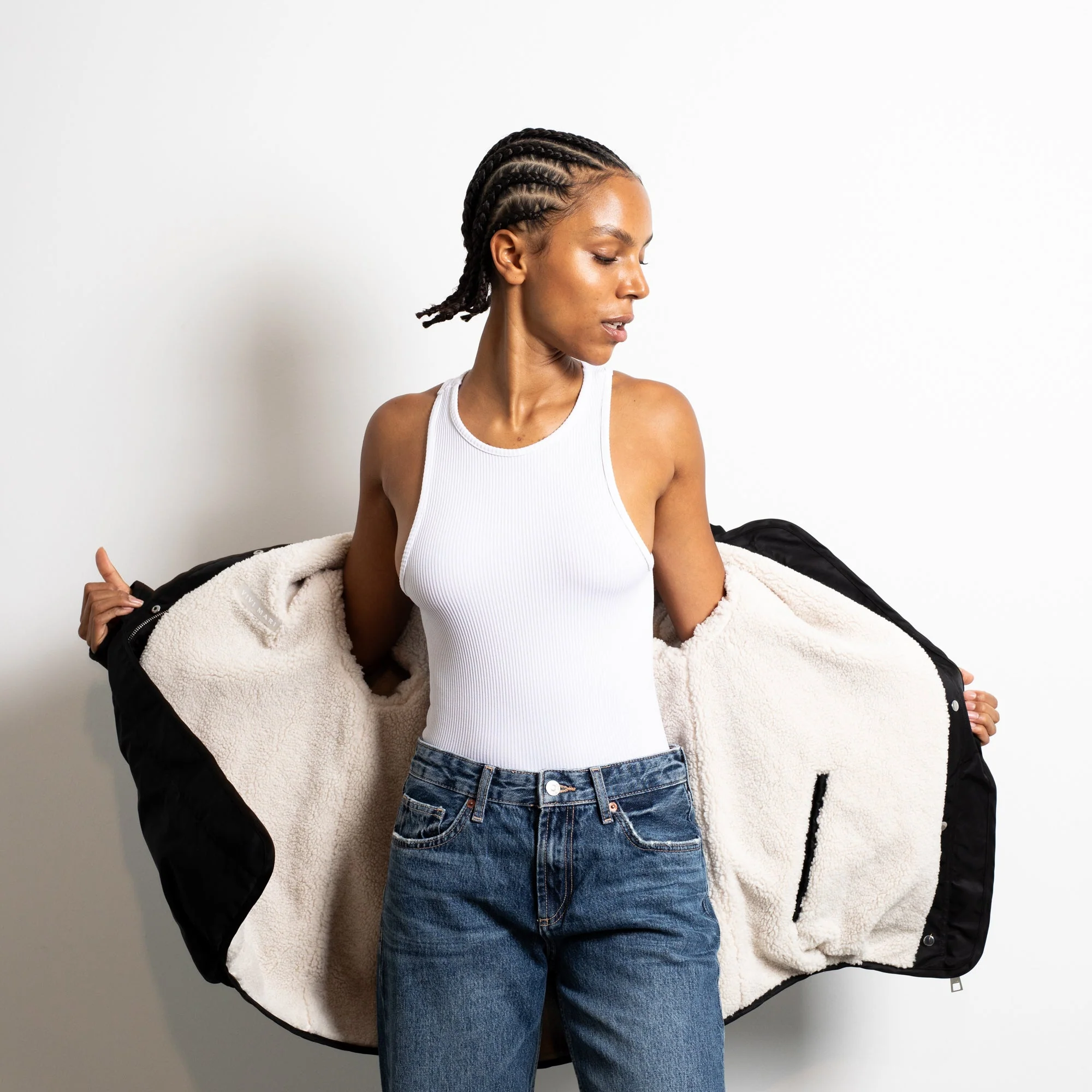Reversible Bomber Jacket - black/sand - Image 5