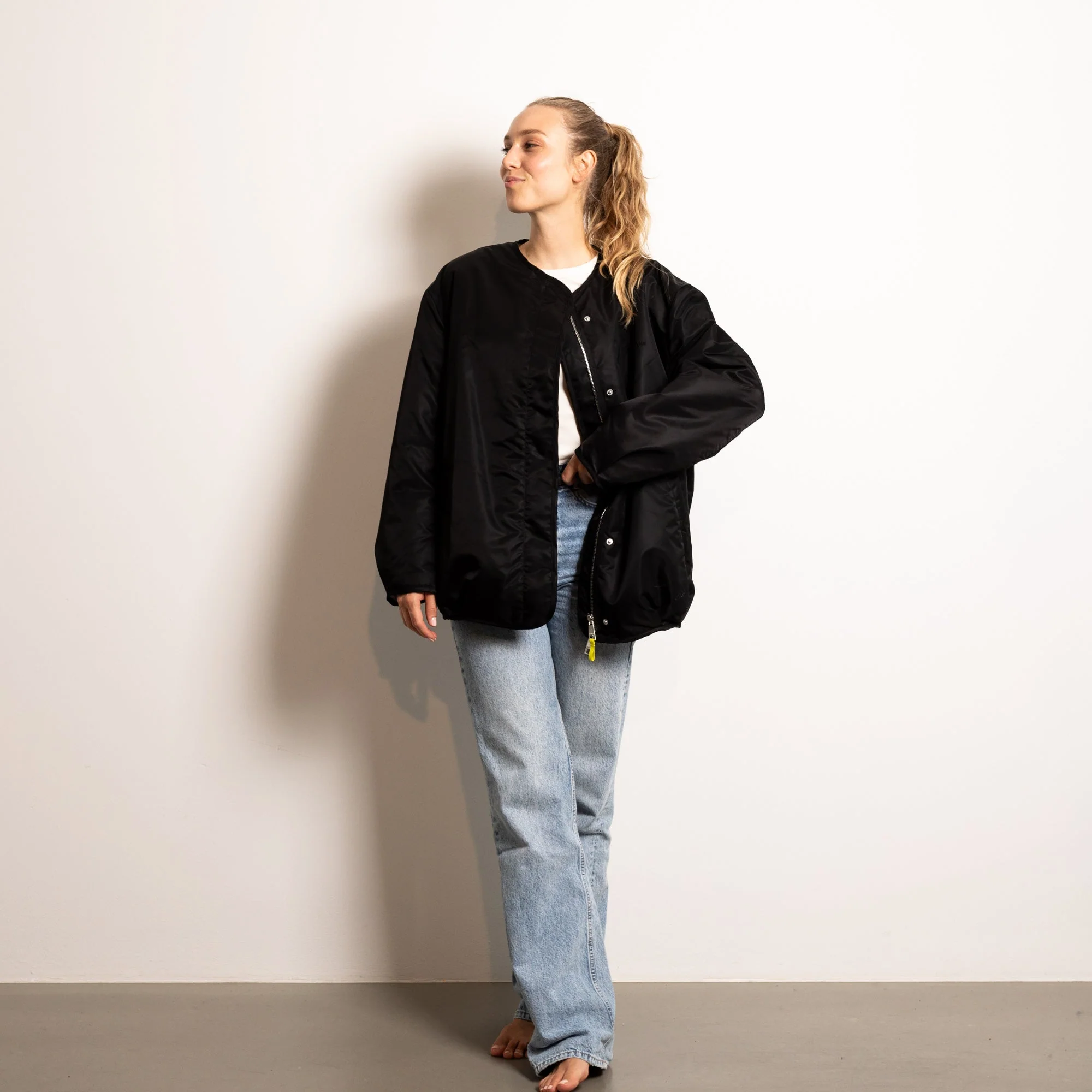 Reversible Bomber Jacket - black/sand - Image 9