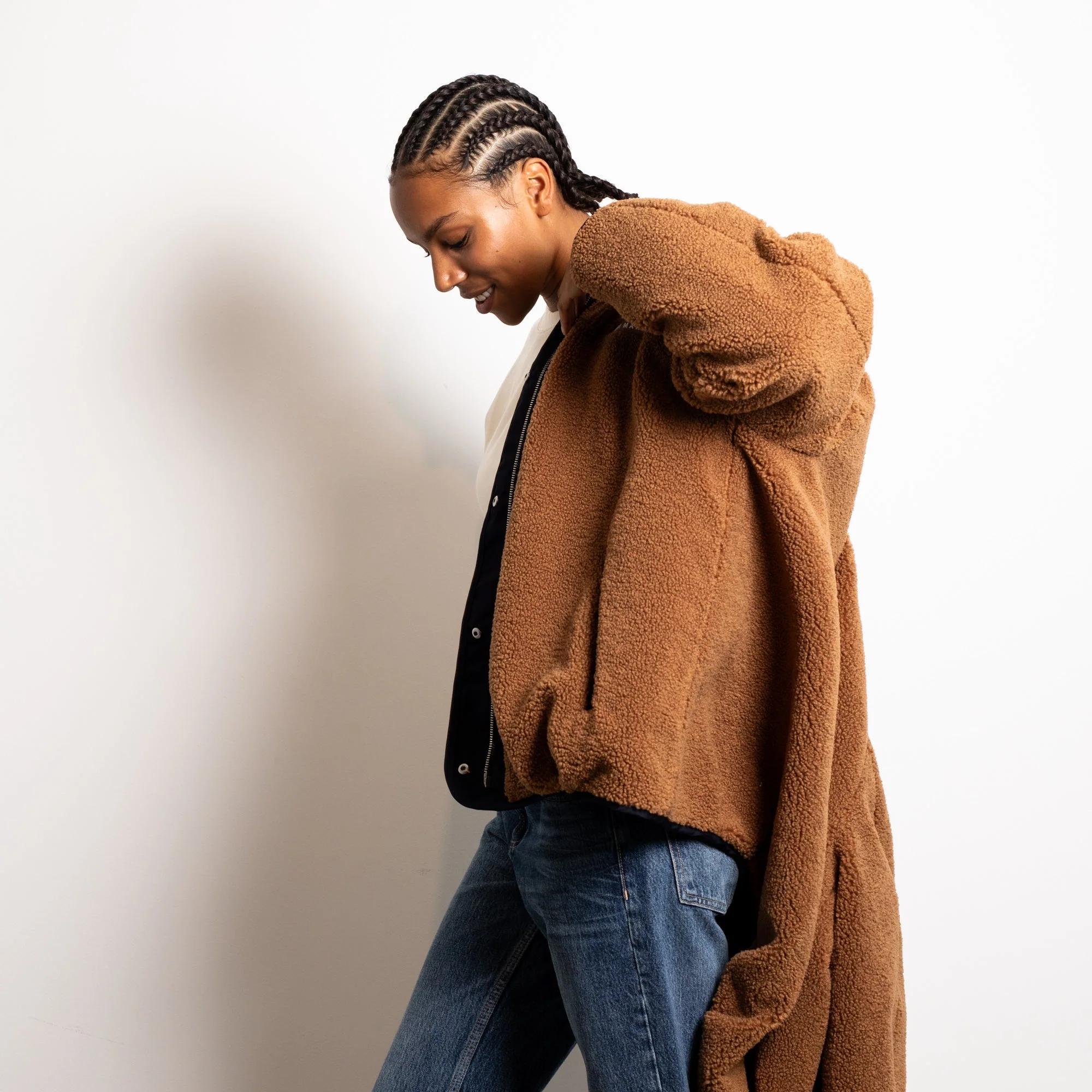 Reversible Bomber Jacket - navy/caramel - Image 12