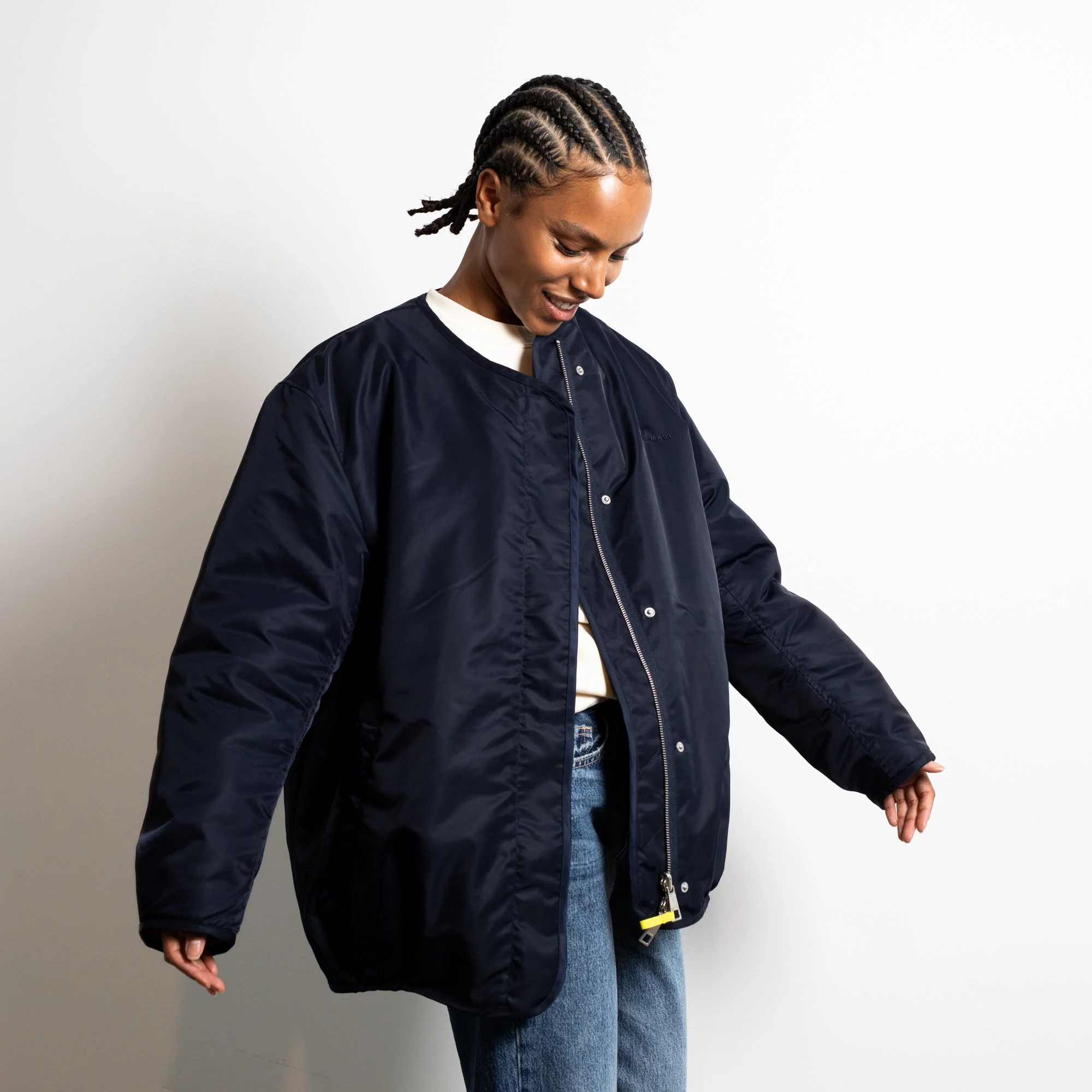 Reversible Bomber Jacket - navy/caramel - Image 18