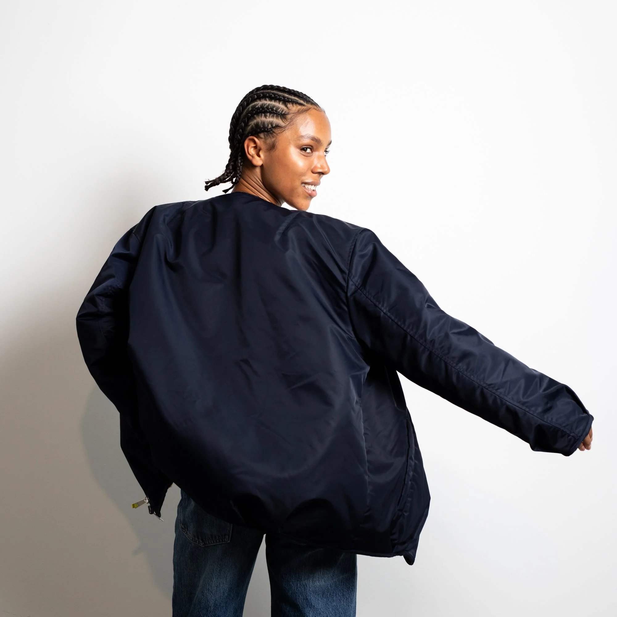 Reversible Bomber Jacket - navy/caramel - Image 19