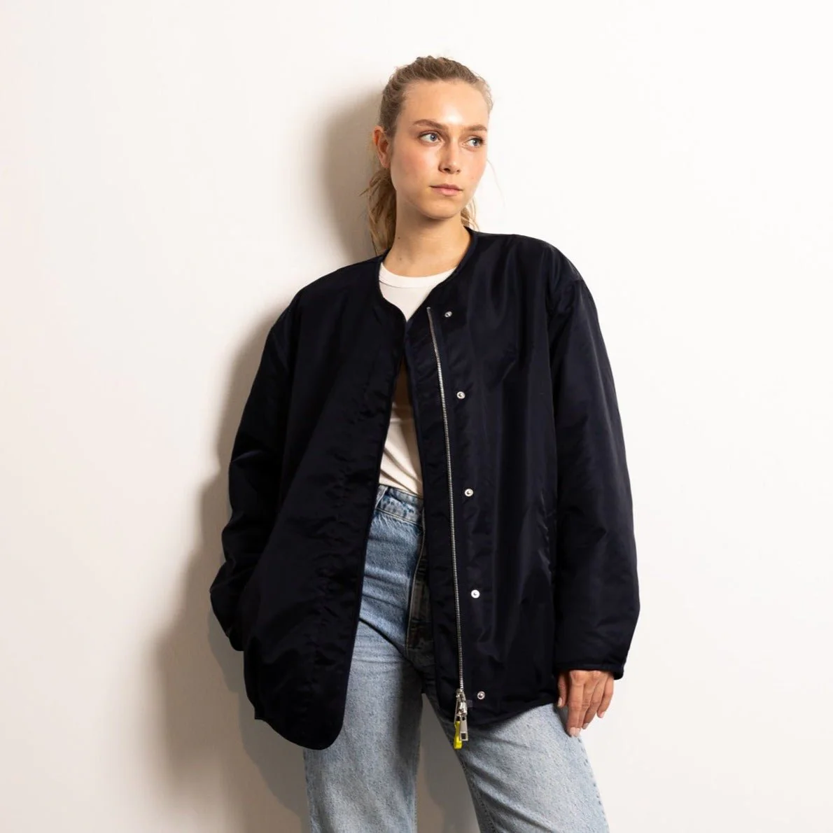 Reversible Bomber Jacket - navy/caramel - Image 5