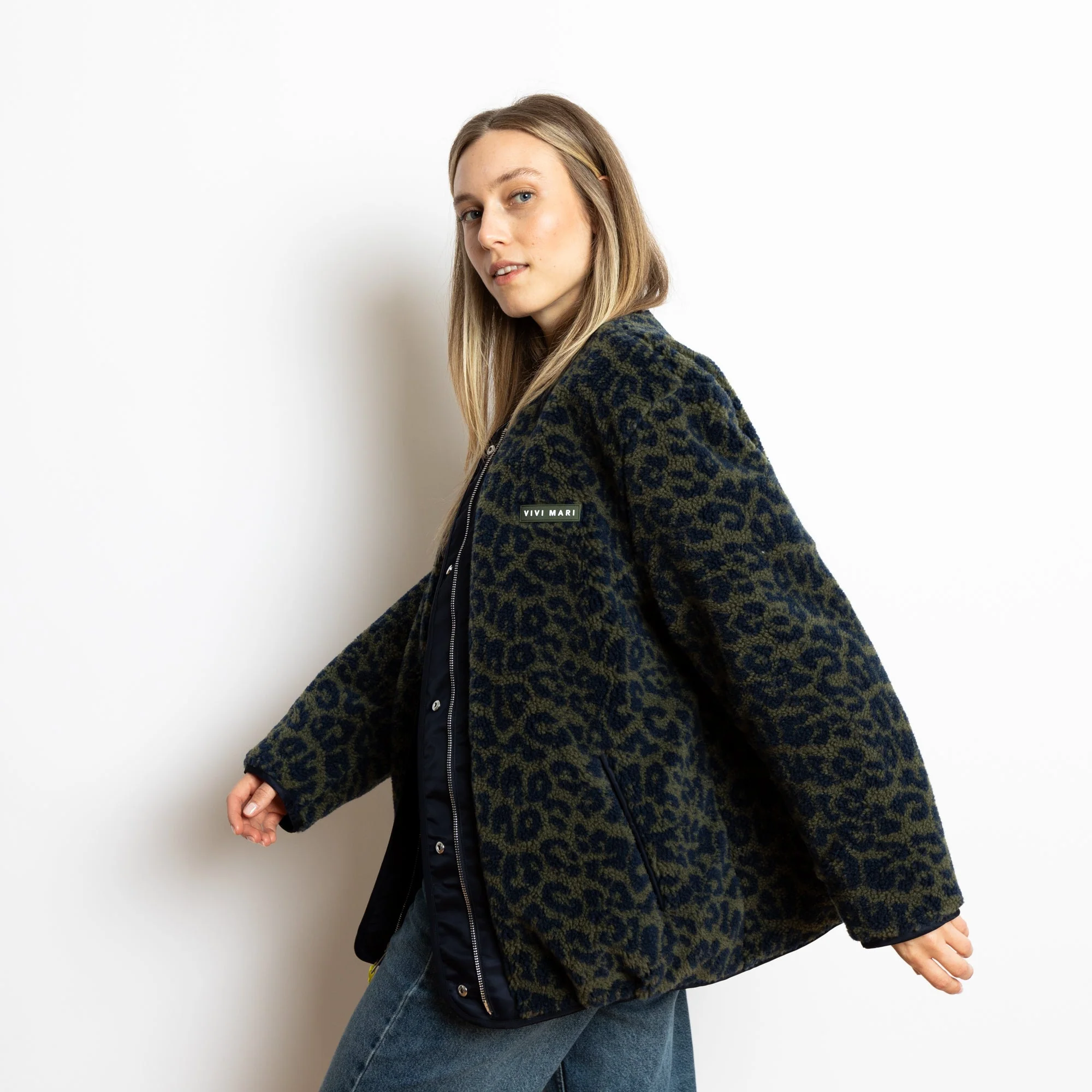 Reversible Bomber Jacket - navy/leo navy-olive - Image 10