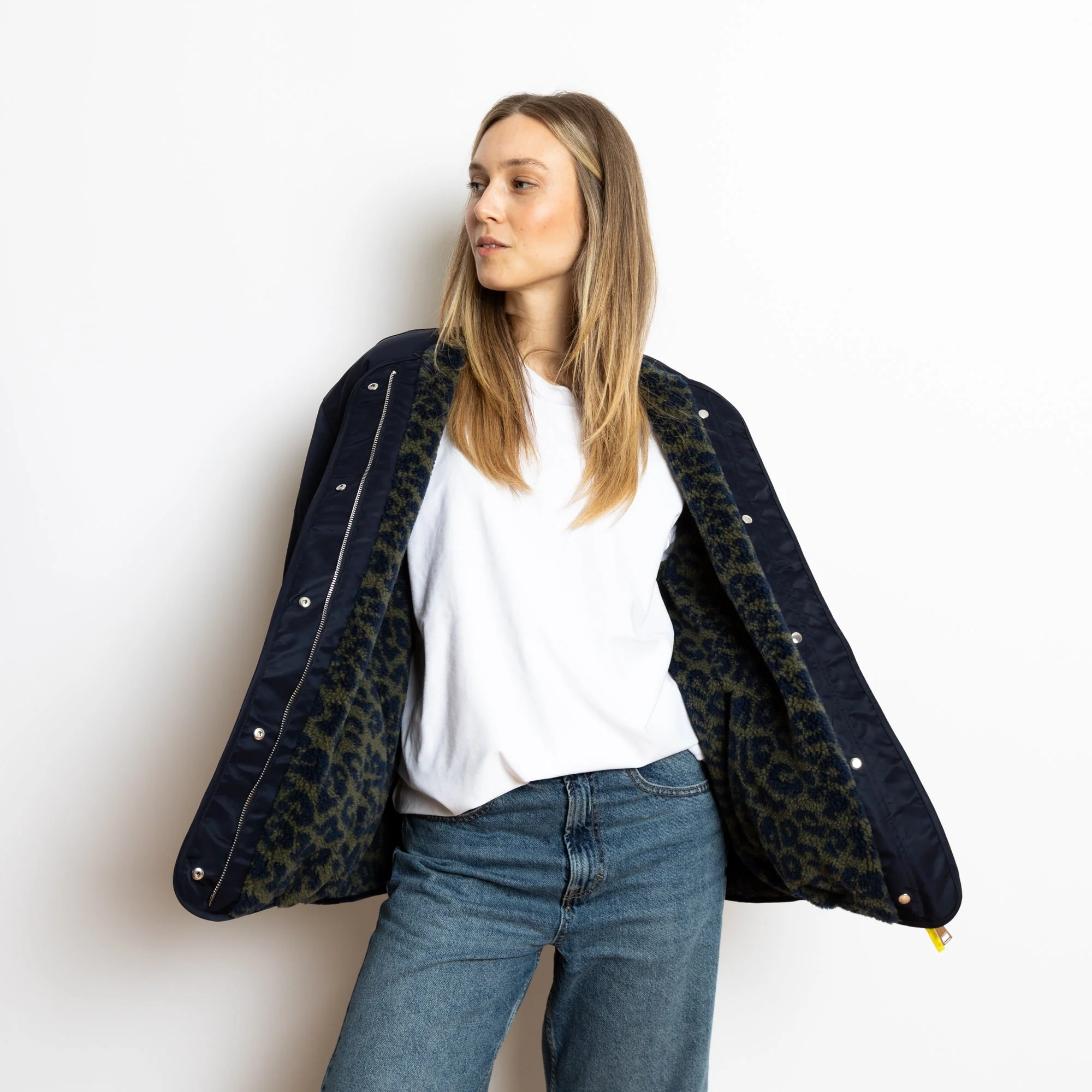 Reversible Bomber Jacket - navy/leo navy-olive - Image 14