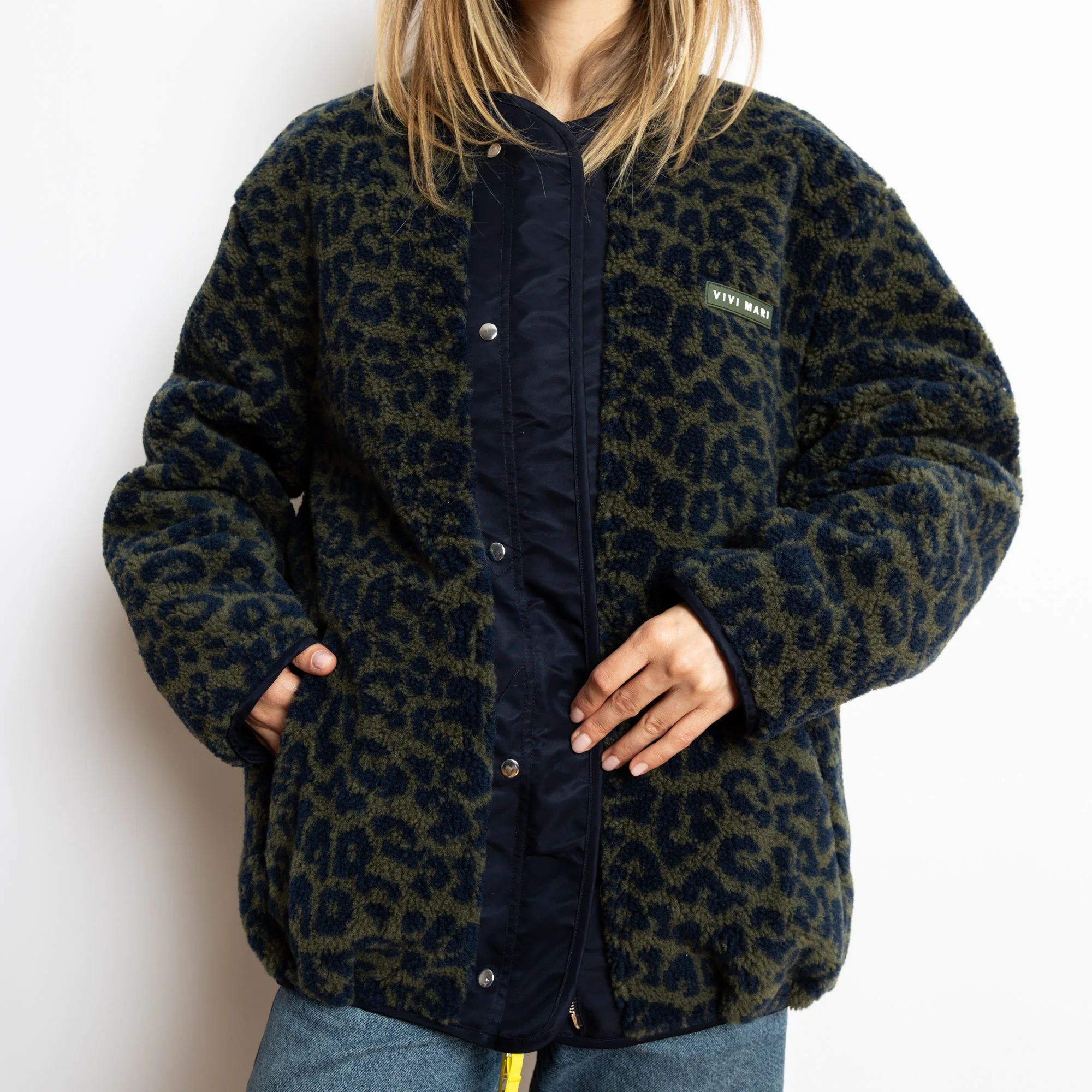 Reversible Bomber Jacket - navy/leo navy-olive - Image 4