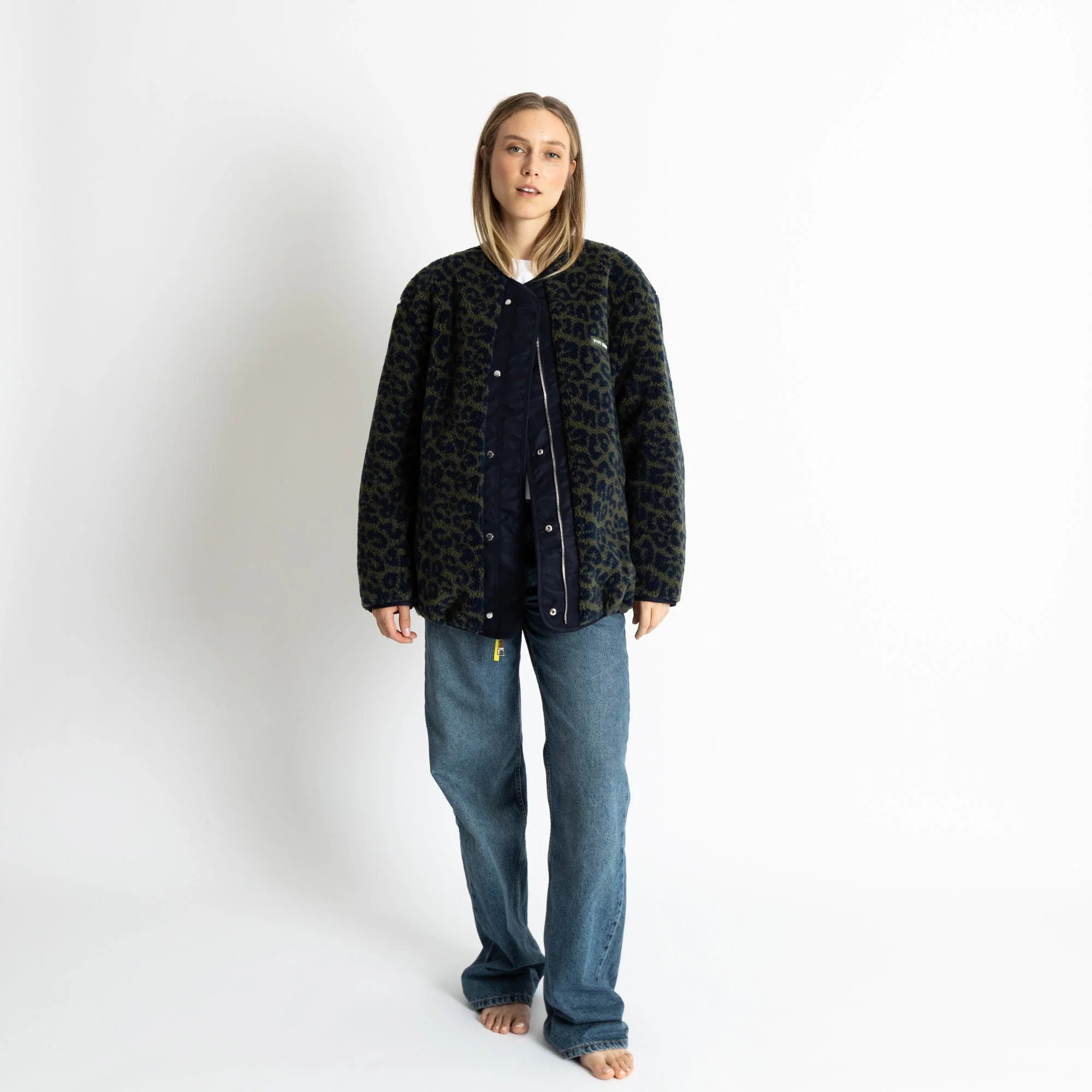 Reversible Bomber Jacket - navy/leo navy-olive - Image 6