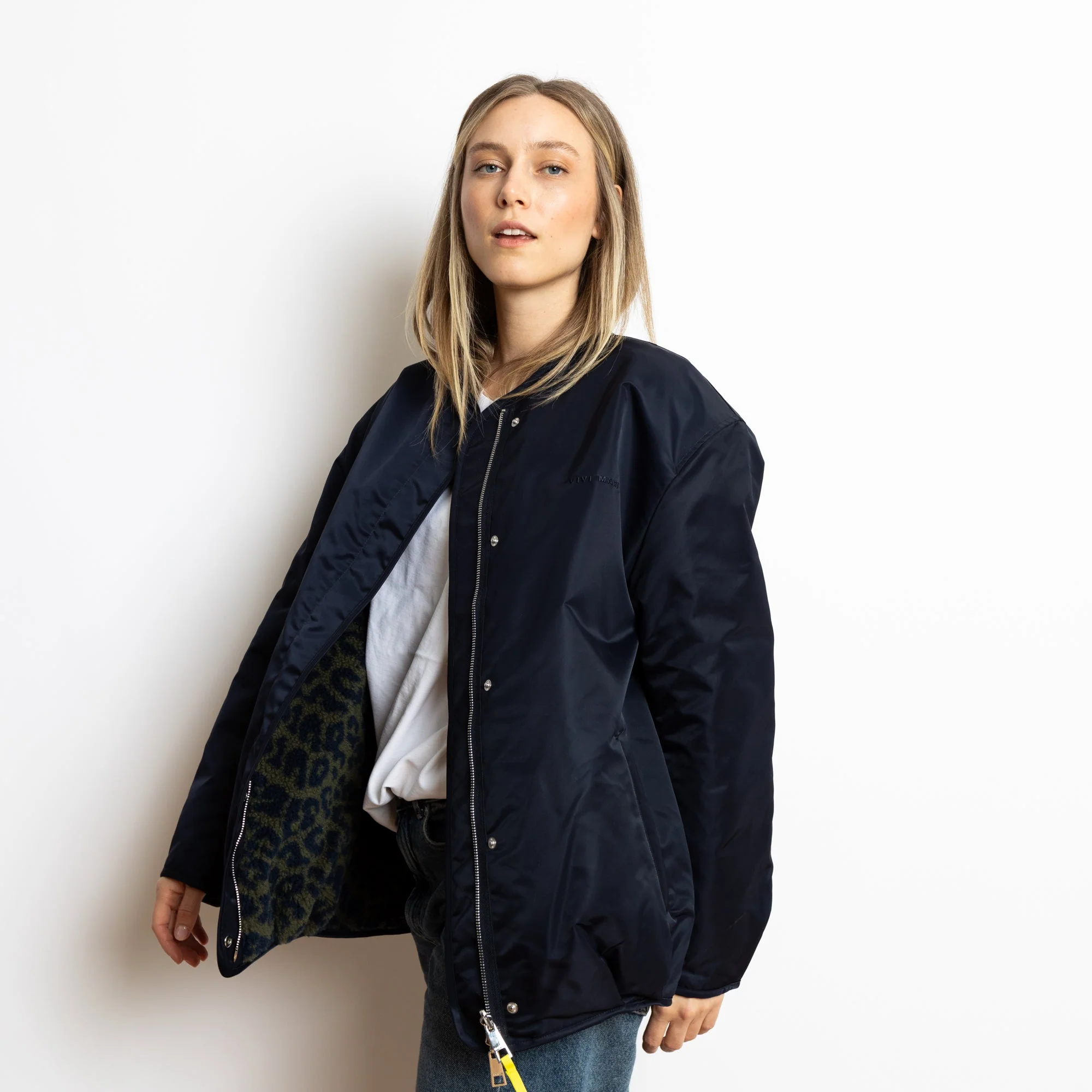 Reversible Bomber Jacket - navy/leo navy-olive - Image 9