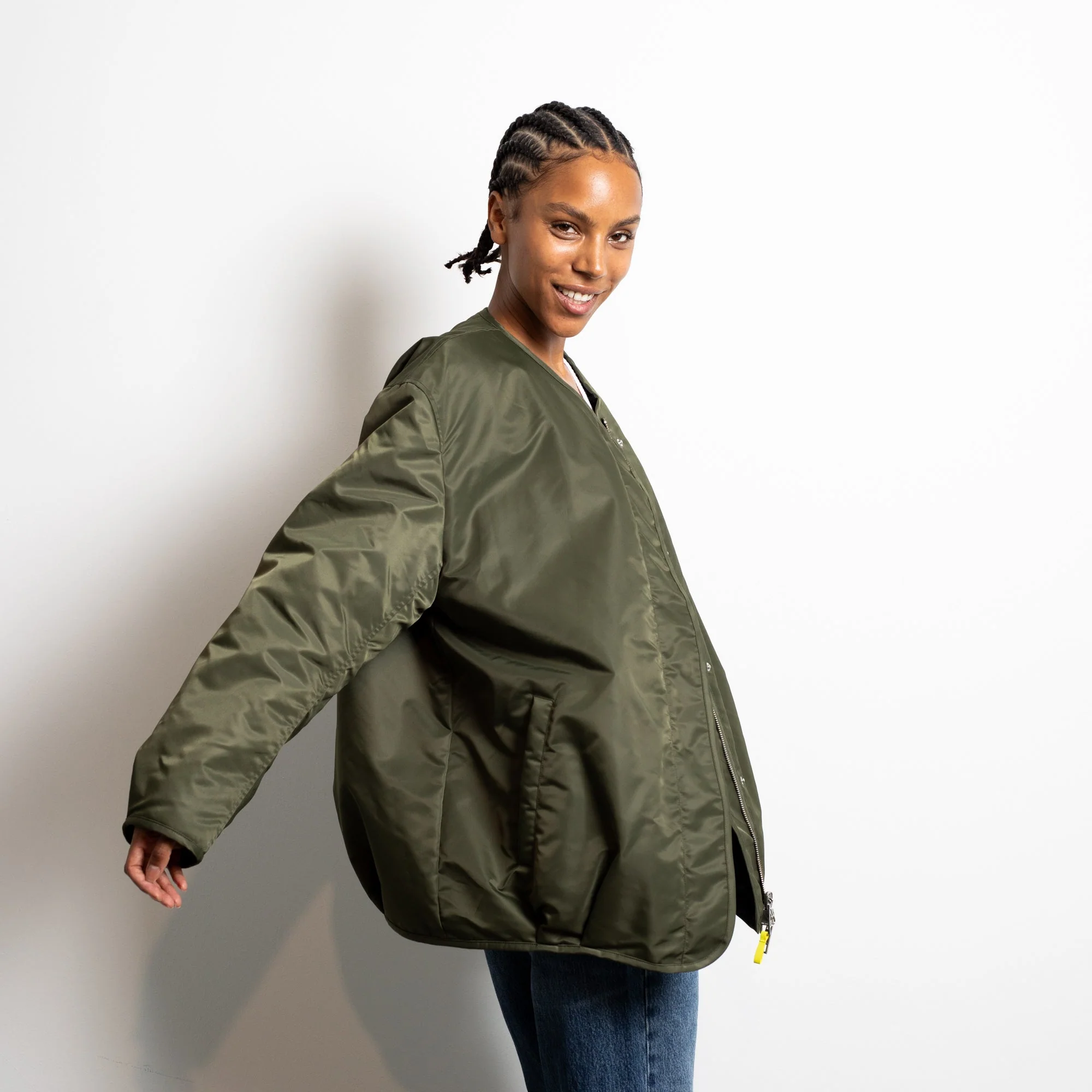 Reversible Bomber Jacket - olive/leo navy-olive - Image 10
