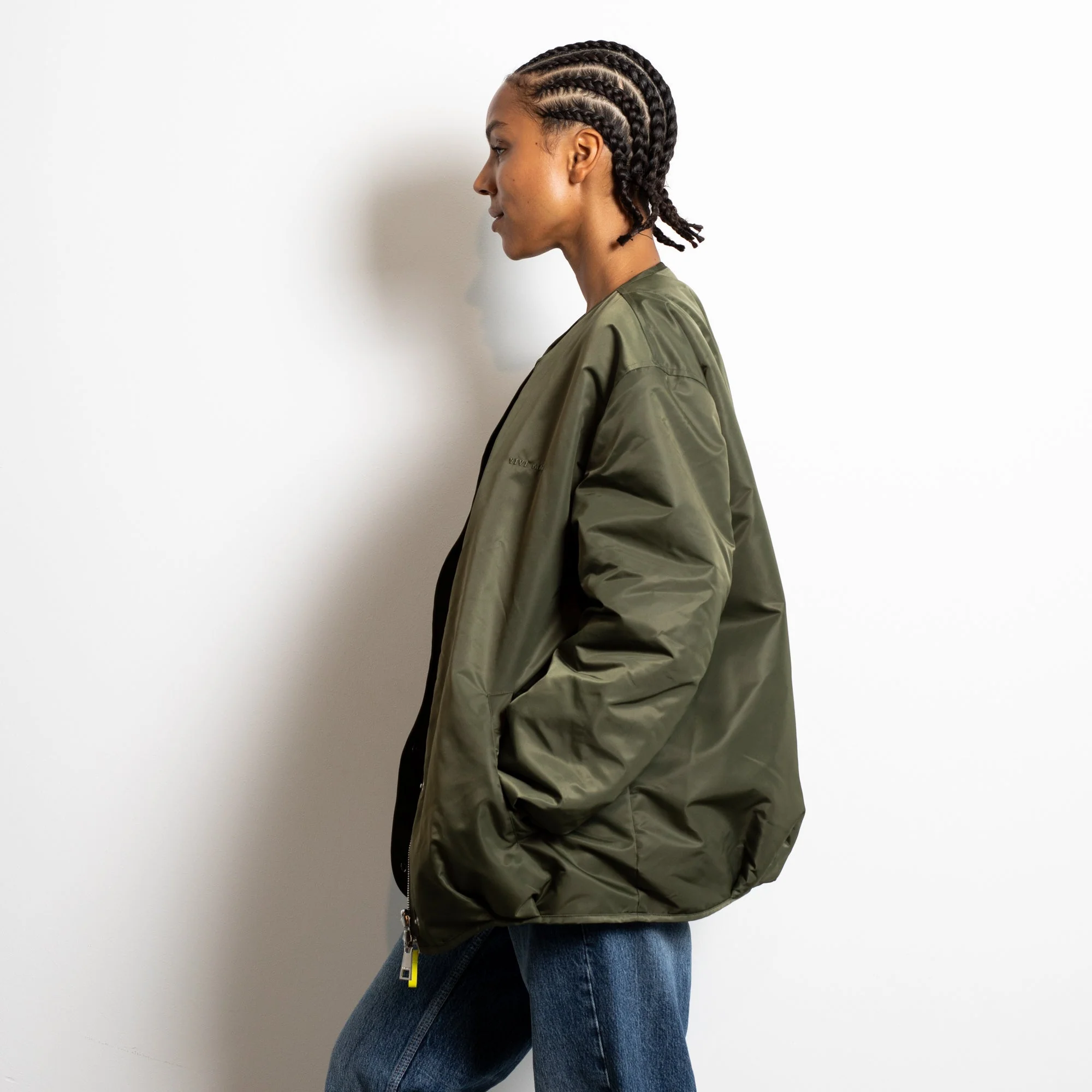 Reversible Bomber Jacket - olive/leo navy-olive - Image 13