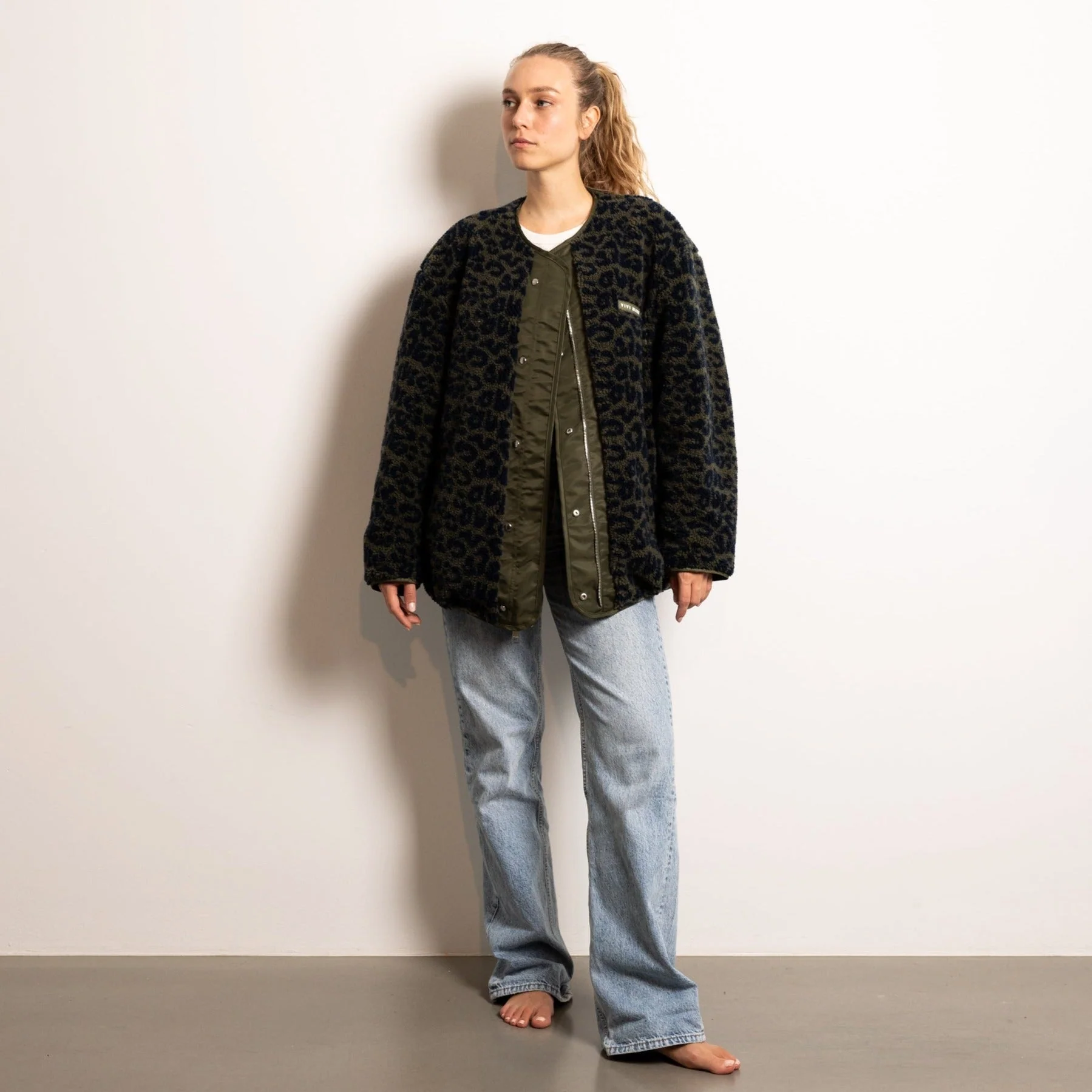 Reversible Bomber Jacket - olive/leo navy-olive - Image 16
