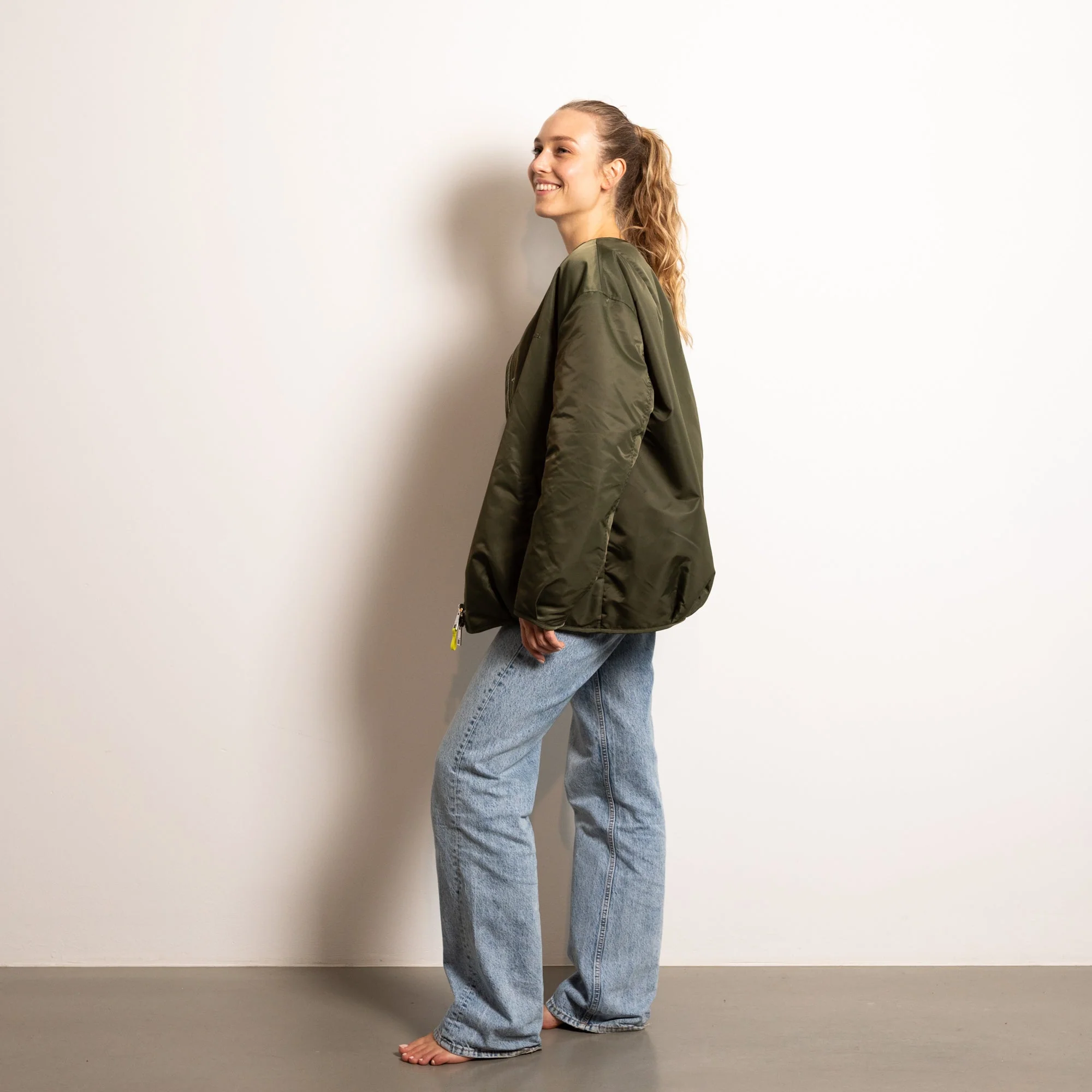Reversible Bomber Jacket - olive/leo navy-olive - Image 17
