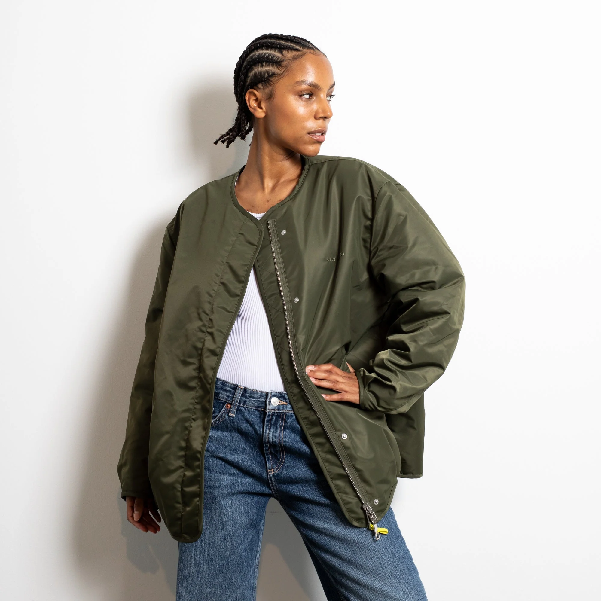 Reversible Bomber Jacket - olive/leo navy-olive - Image 6
