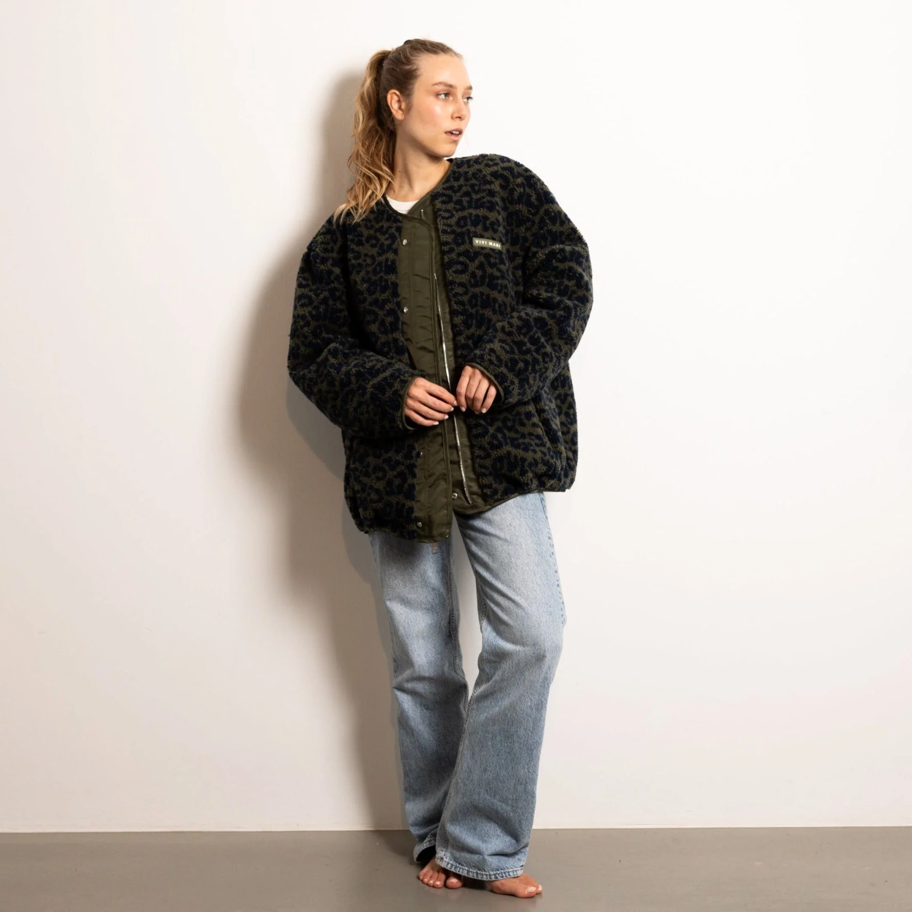 Reversible Bomber Jacket - olive/leo navy-olive - Image 8