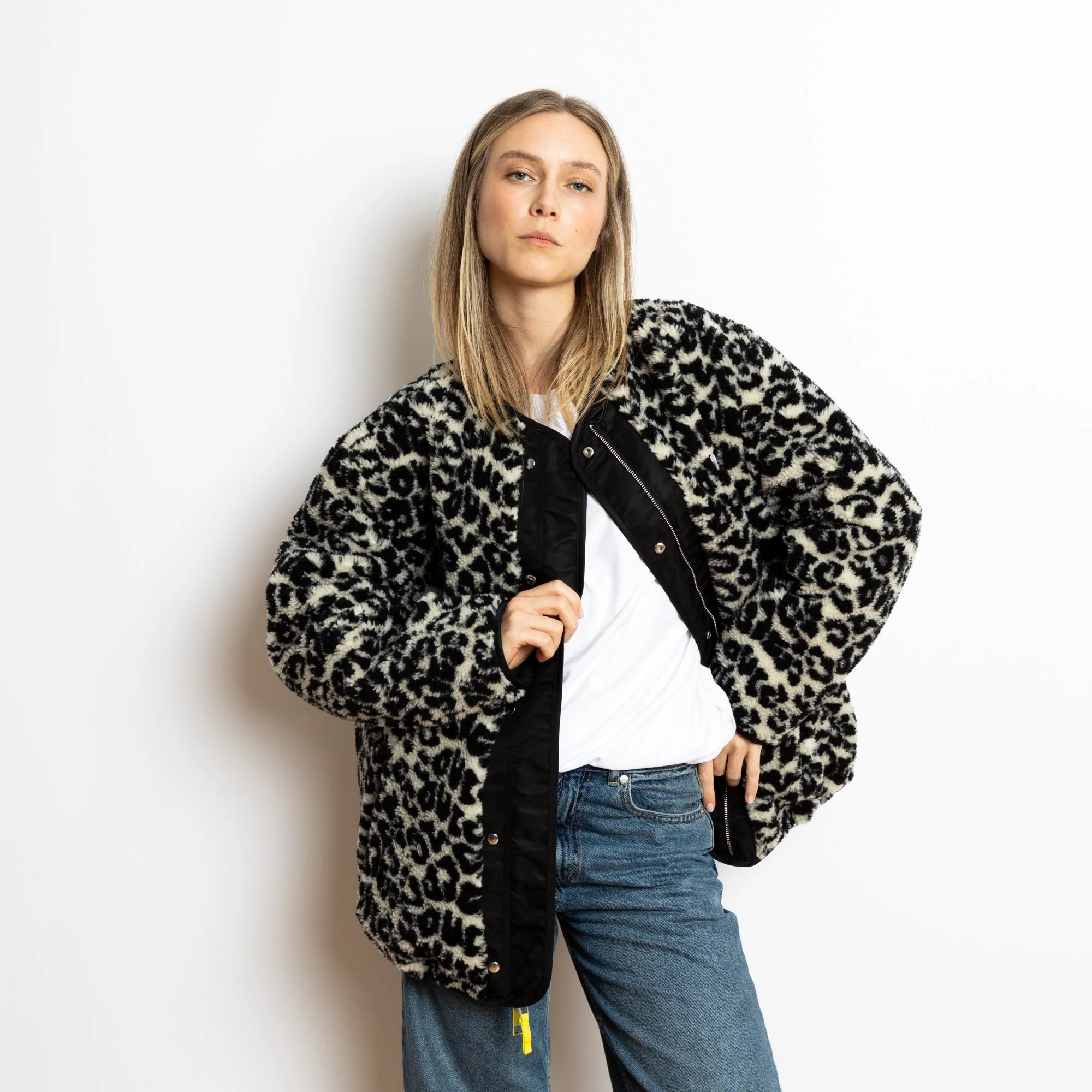 Reversible Bomber Jacket - black/leo black-sand - Image 12