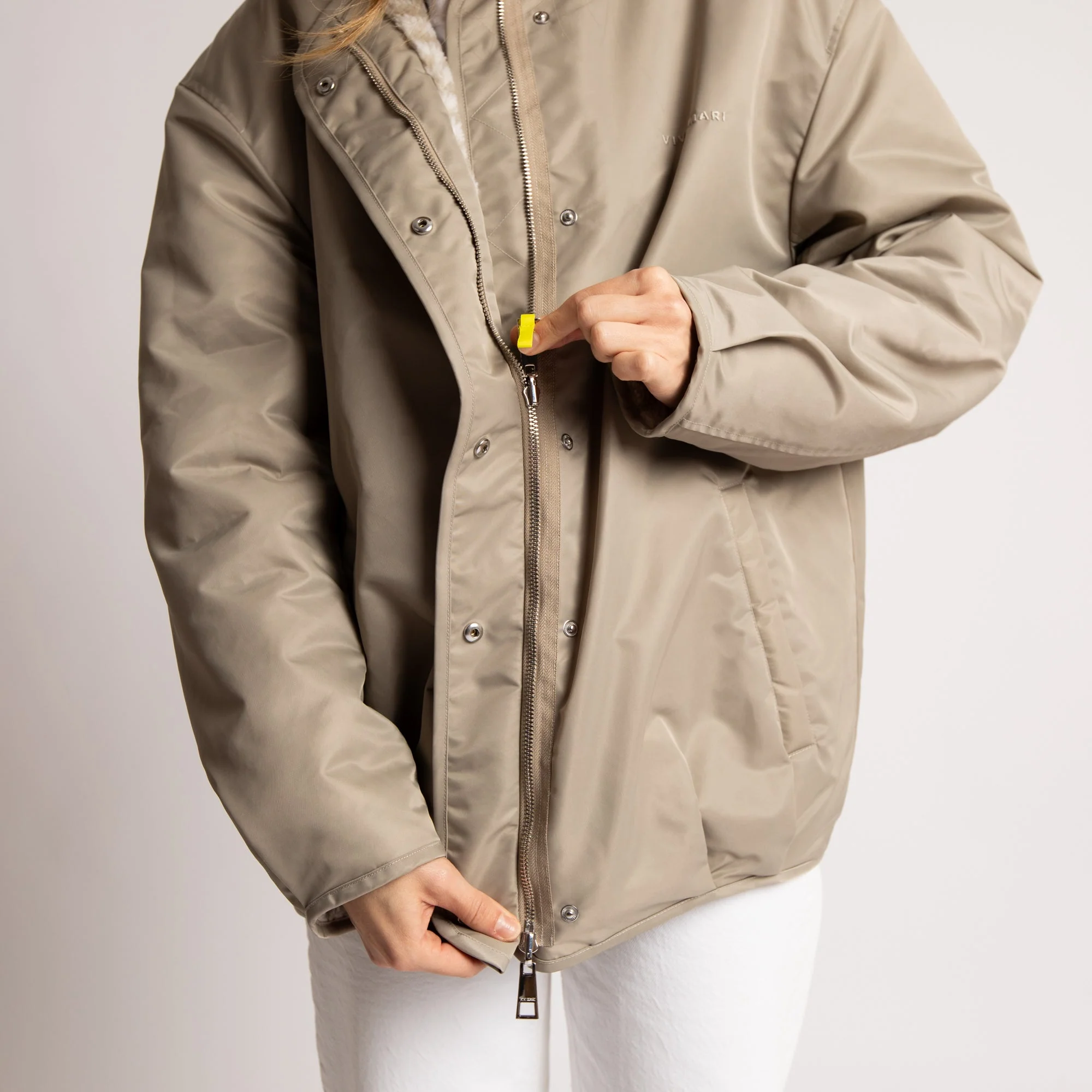 Reversible Bomber Jacket - stone/leo stone-sand - Image 7
