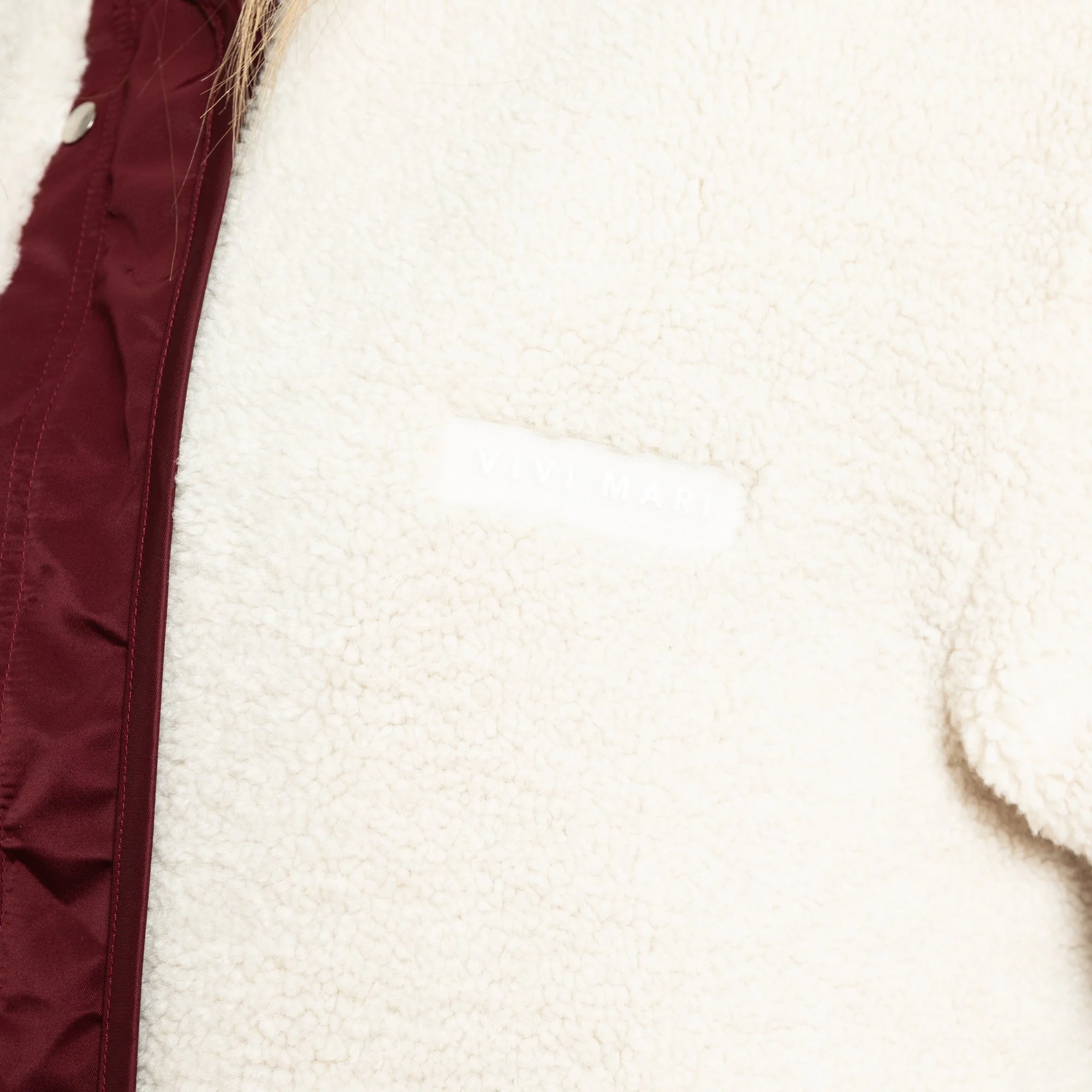 Reversible Bomber Jacket - wine red/sand - Image 10