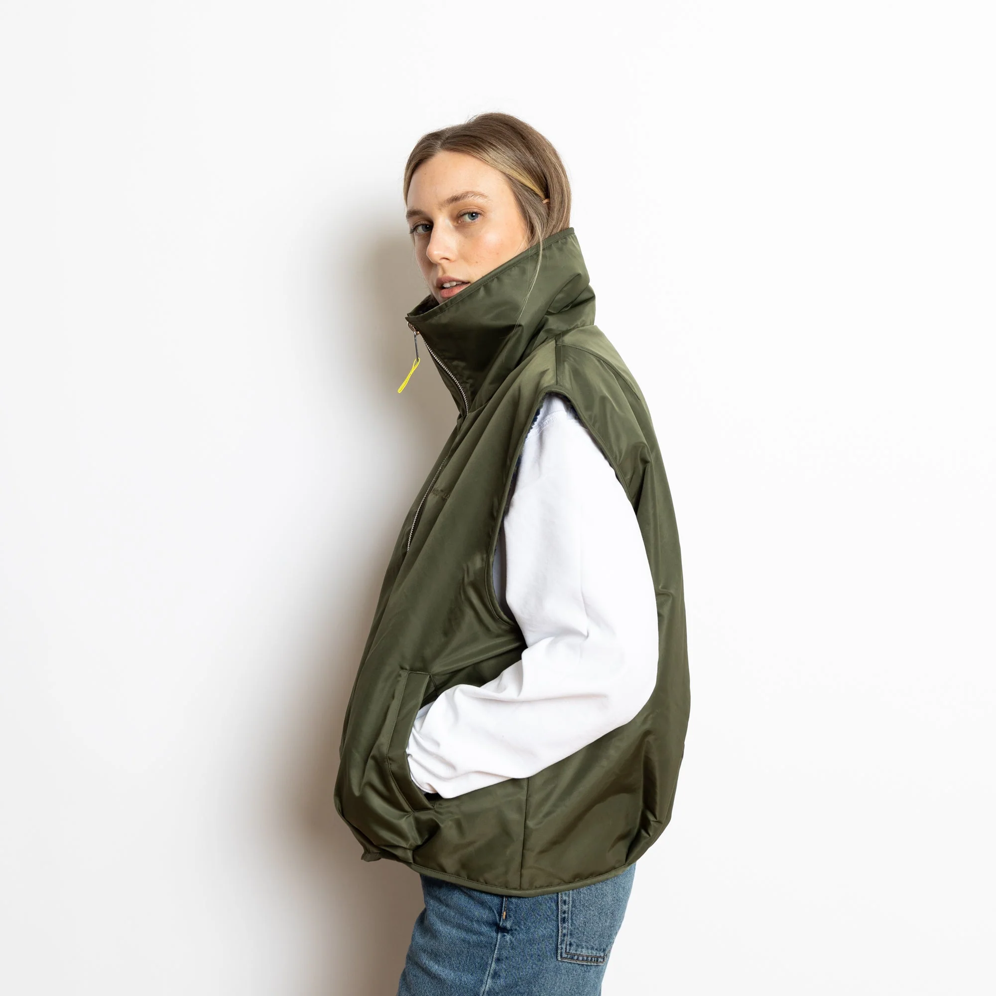Reversible Bomber Vest - olive/leo navy-olive - Image 13