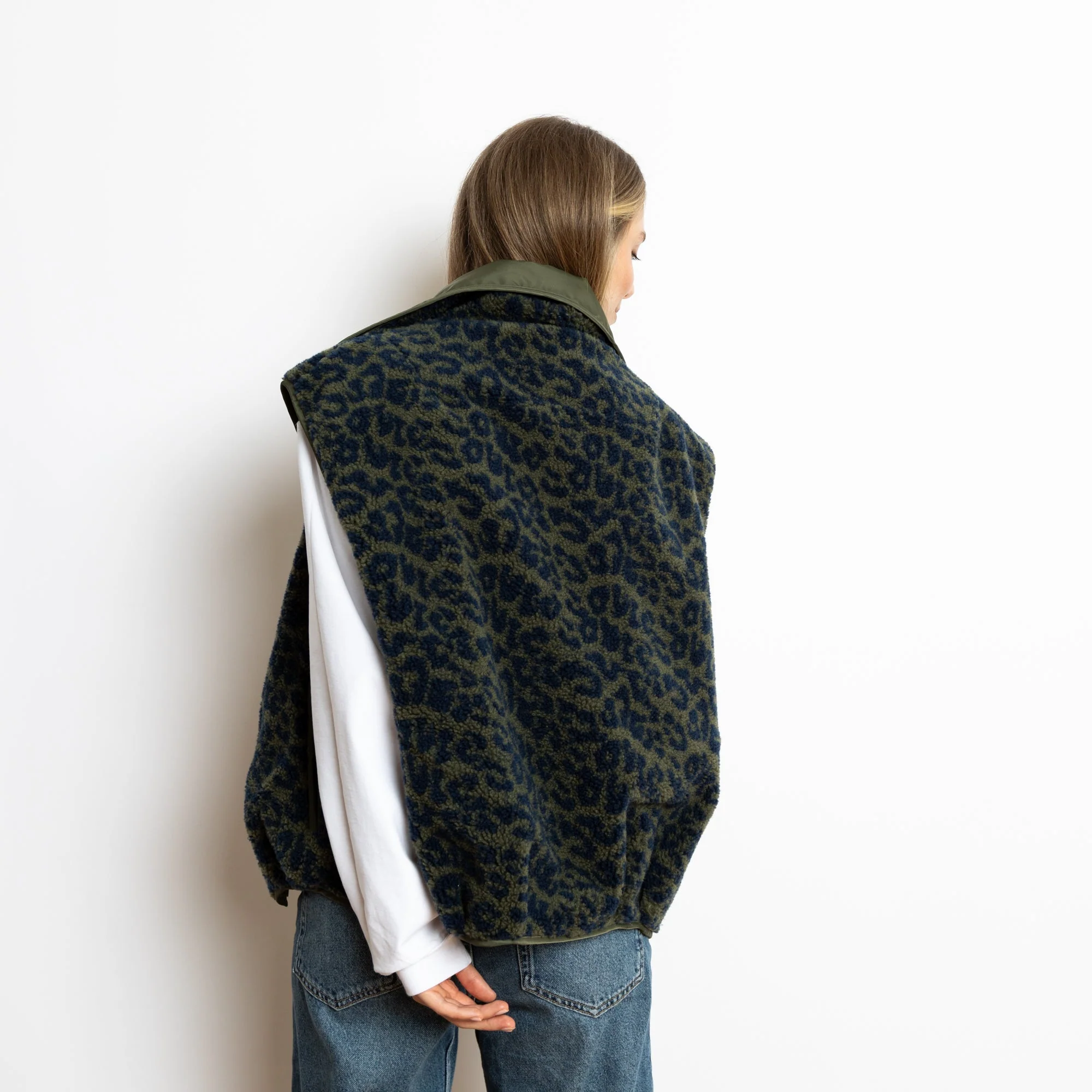 Reversible Bomber Vest - olive/leo navy-olive - Image 14