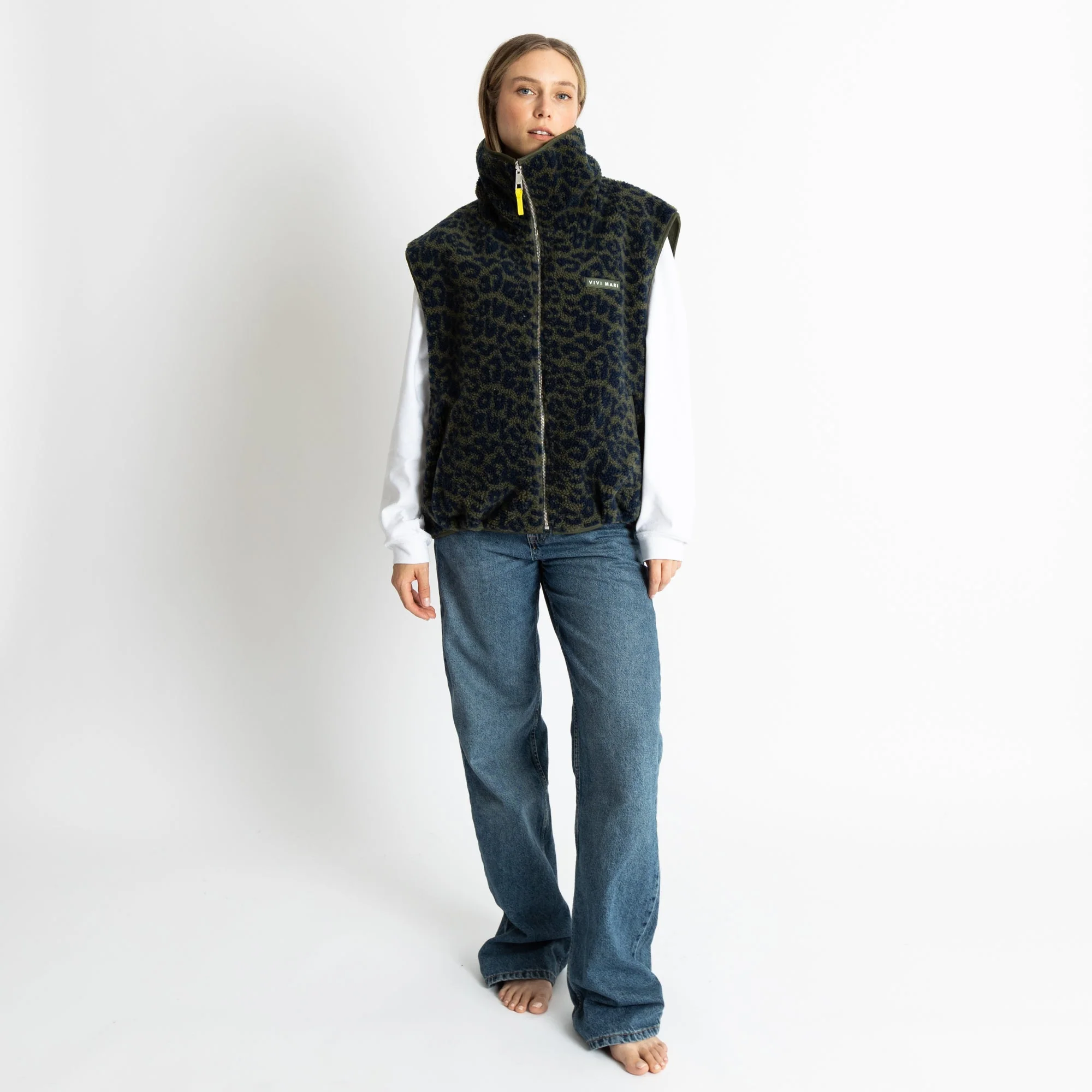 Reversible Bomber Vest - olive/leo navy-olive - Image 6