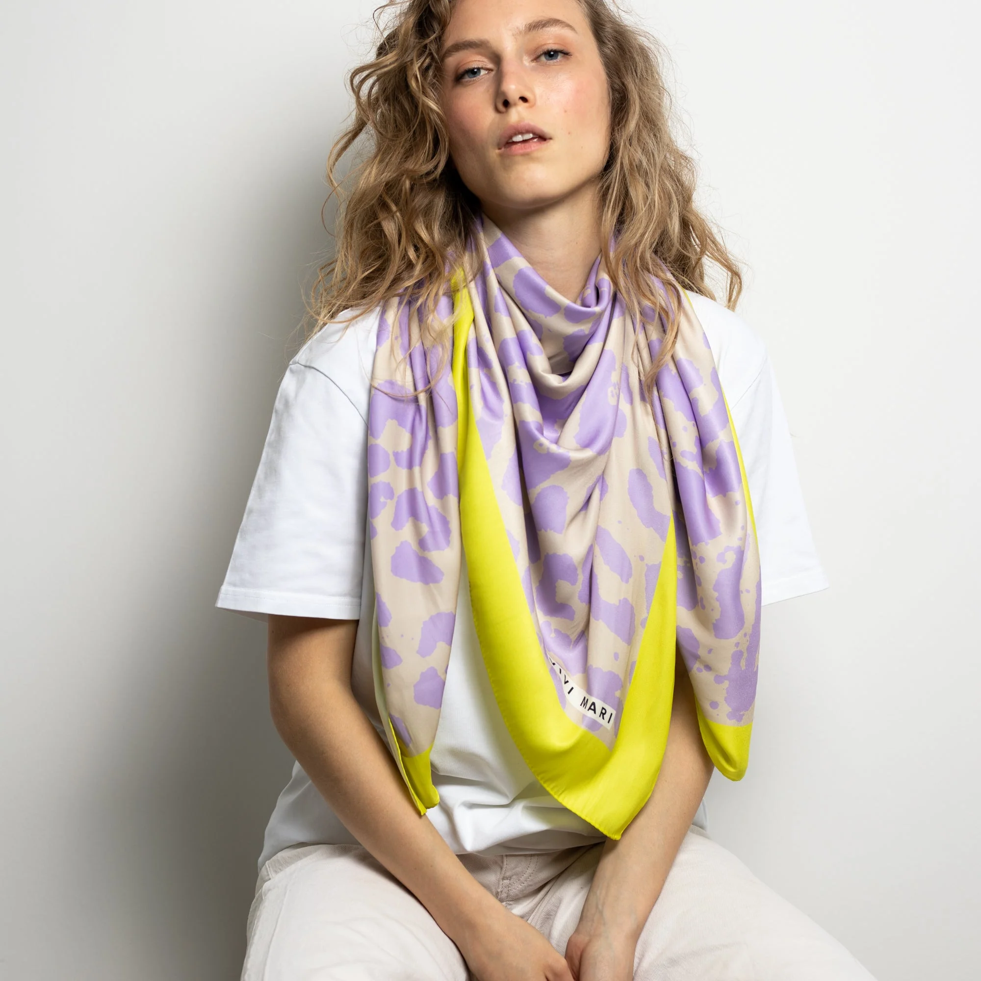 Scarf leo - lavender/grey - Image 3