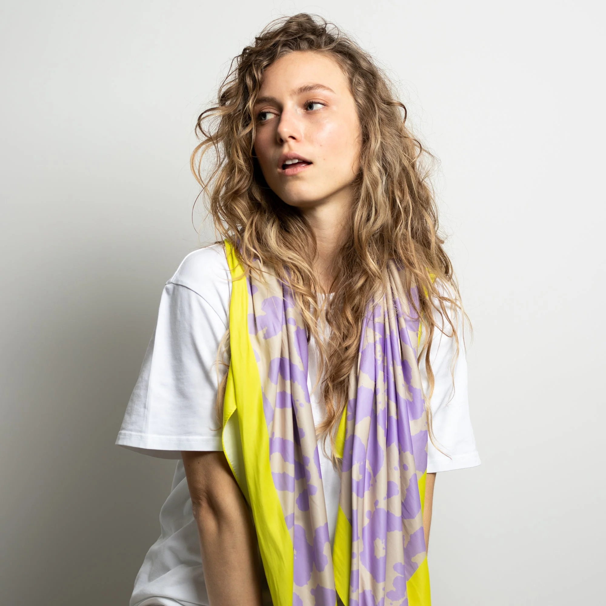 Scarf leo - lavender/grey - Image 4