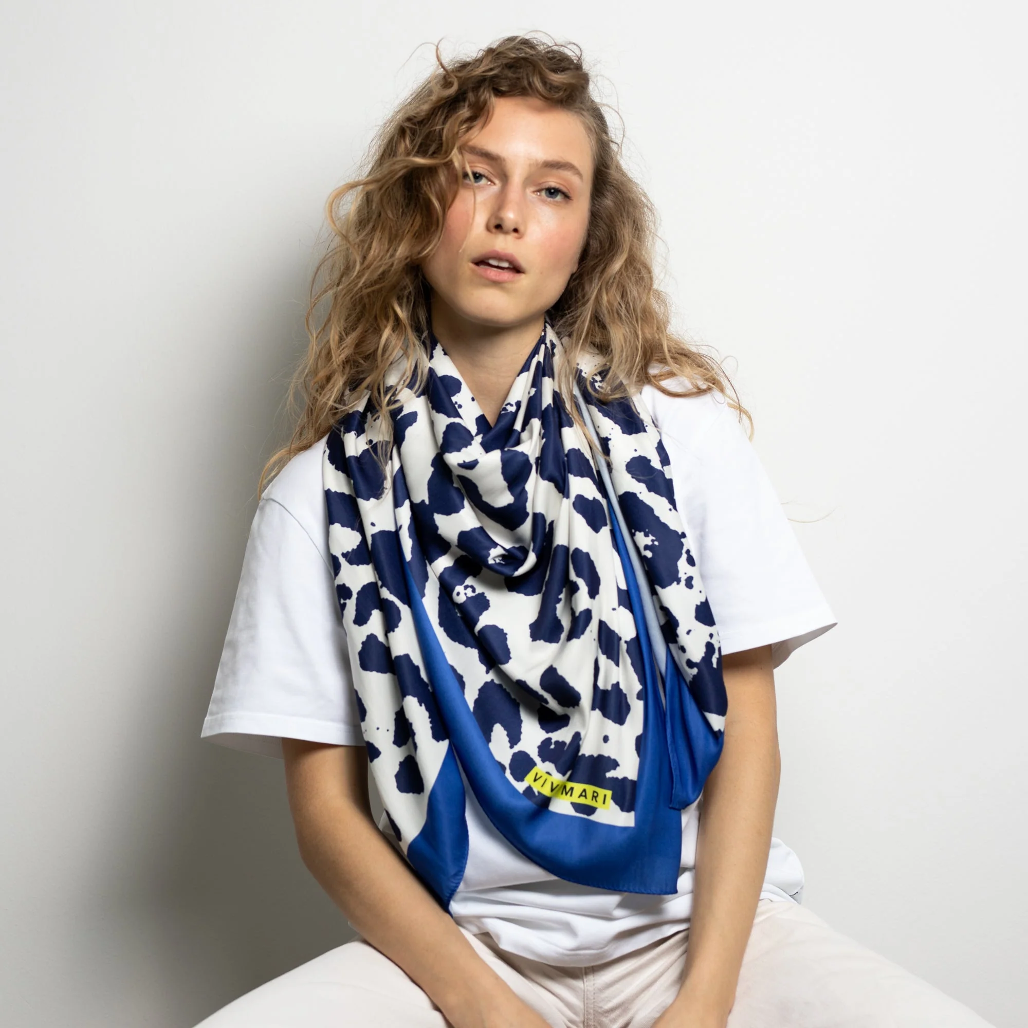 Scarf leo - navy/white - Image 4
