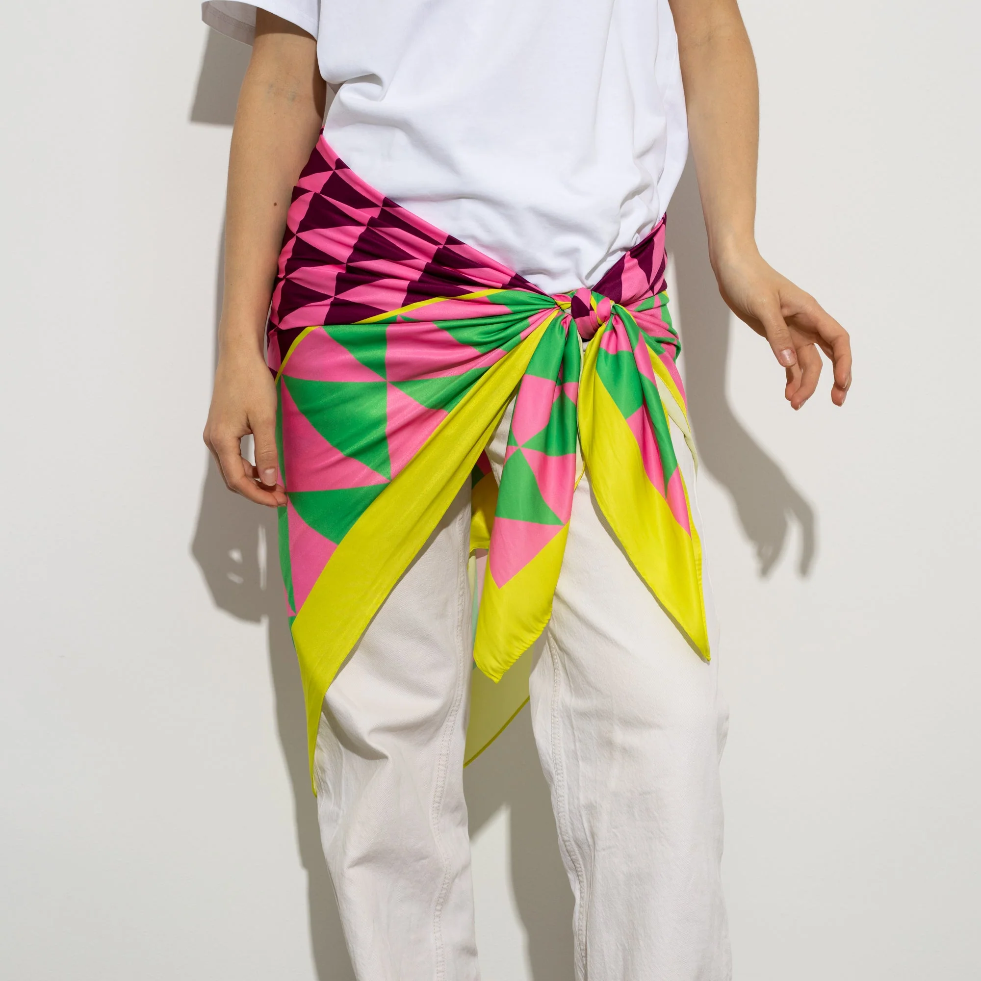 Scarf triangles - green/pink - Image 14