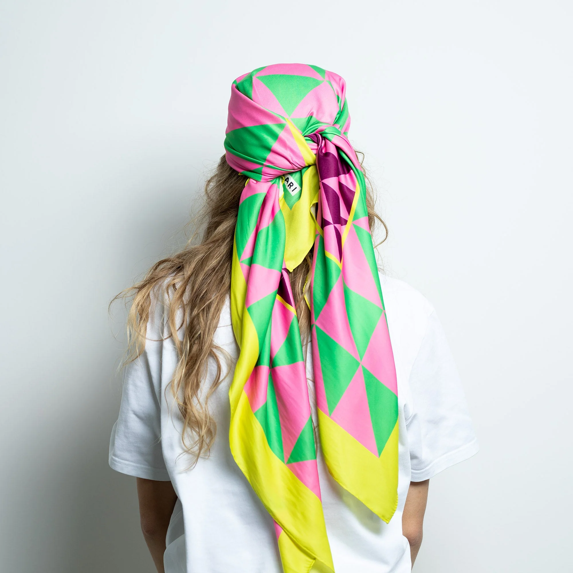 Scarf triangles - green/pink - Image 8