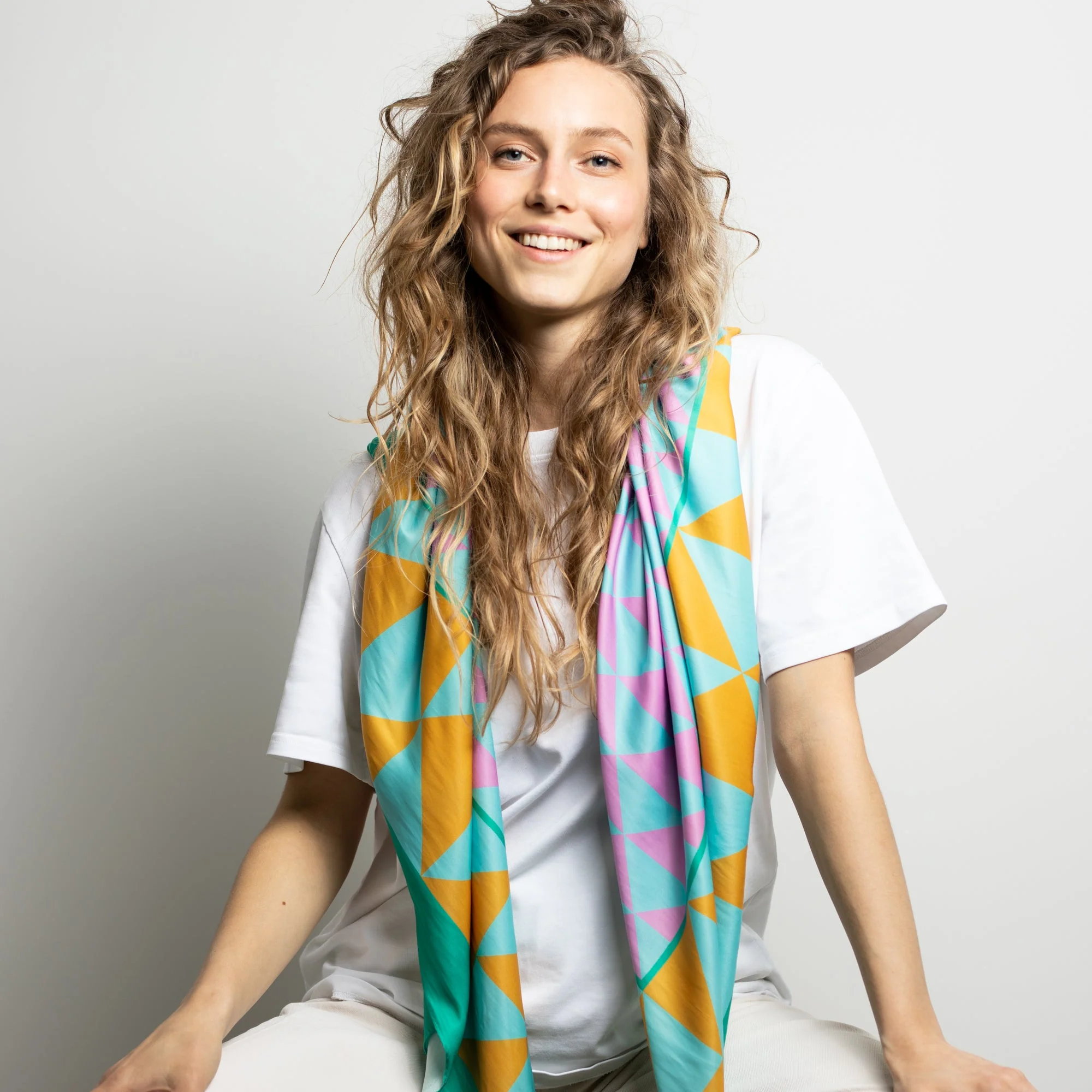 Scarf triangles - mint/rosé - Image 3