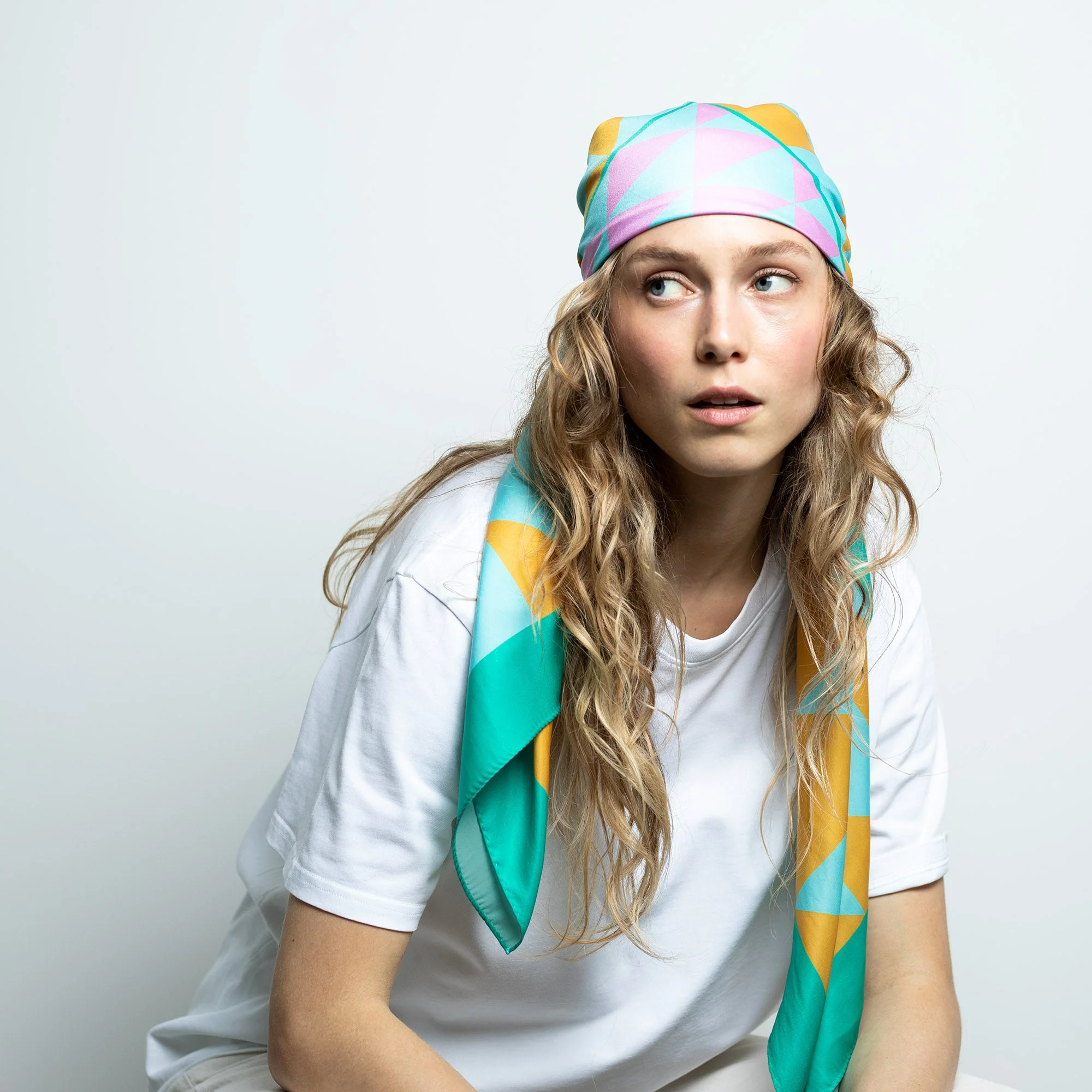Scarf triangles - mint/rosé - Image 5