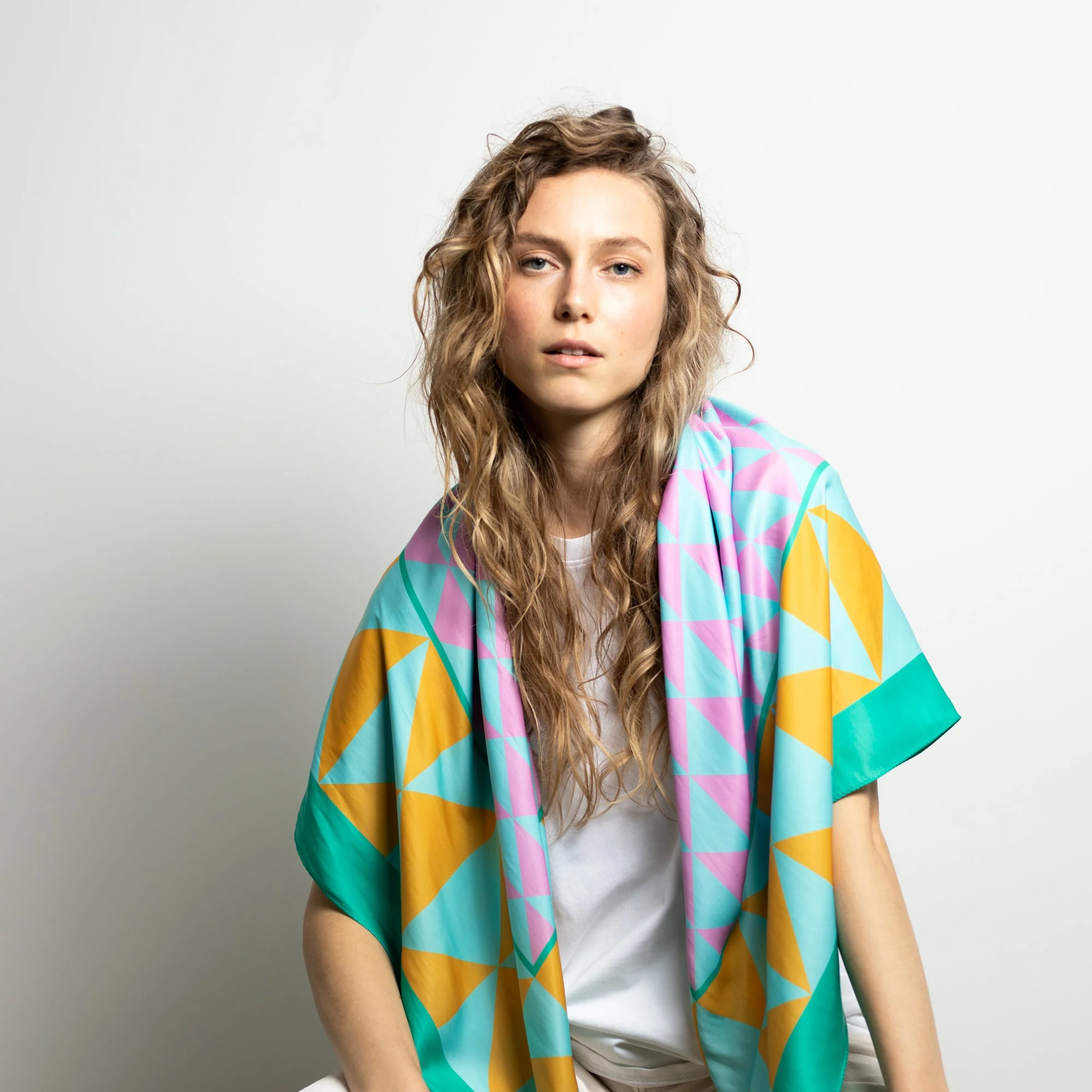 Scarf triangles - mint/rosé - Image 8